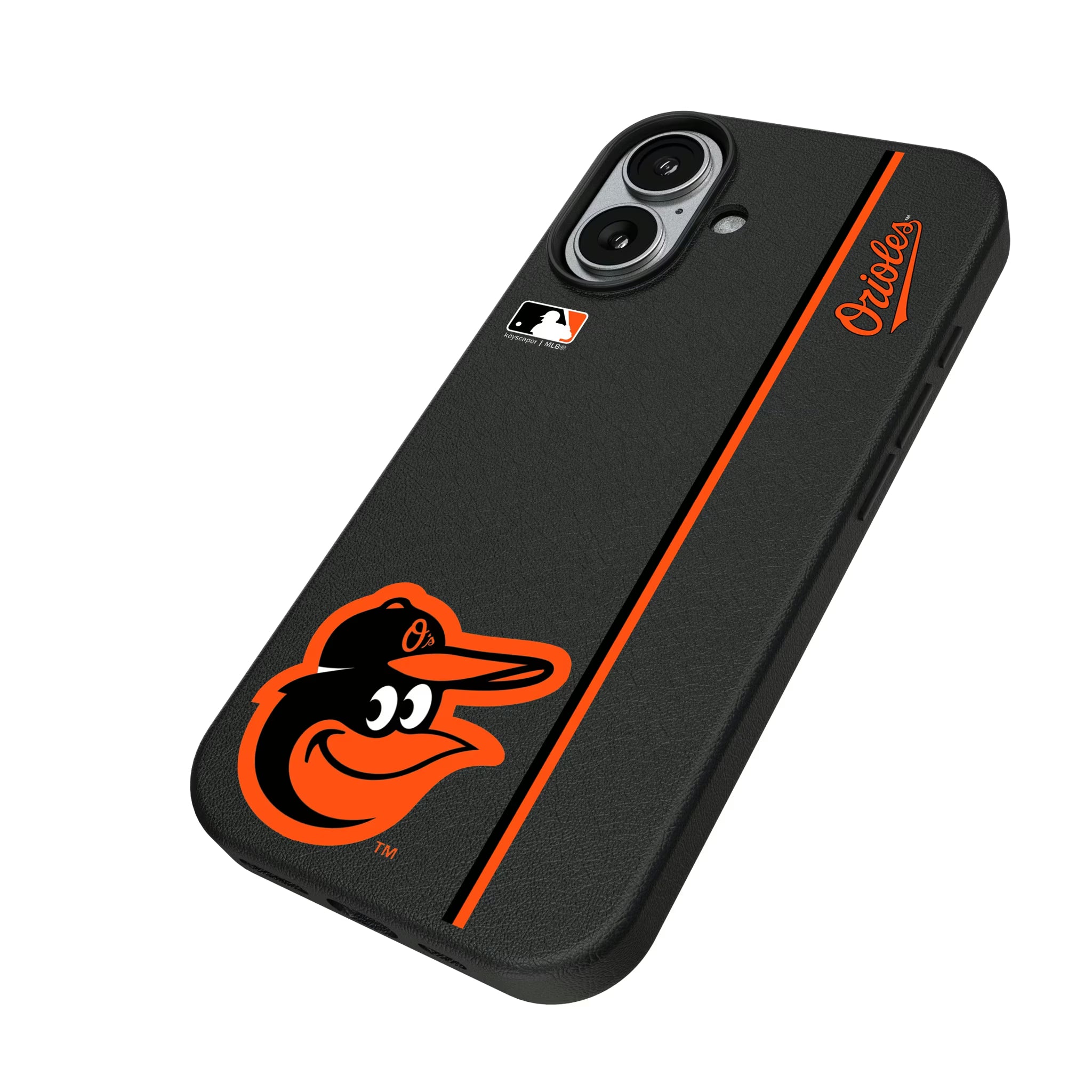 Baltimore Orioles Sidebar iPhone MagSafe Compatible Phone Case for Apple iPhone - Isometric View#Device_iPhone 17