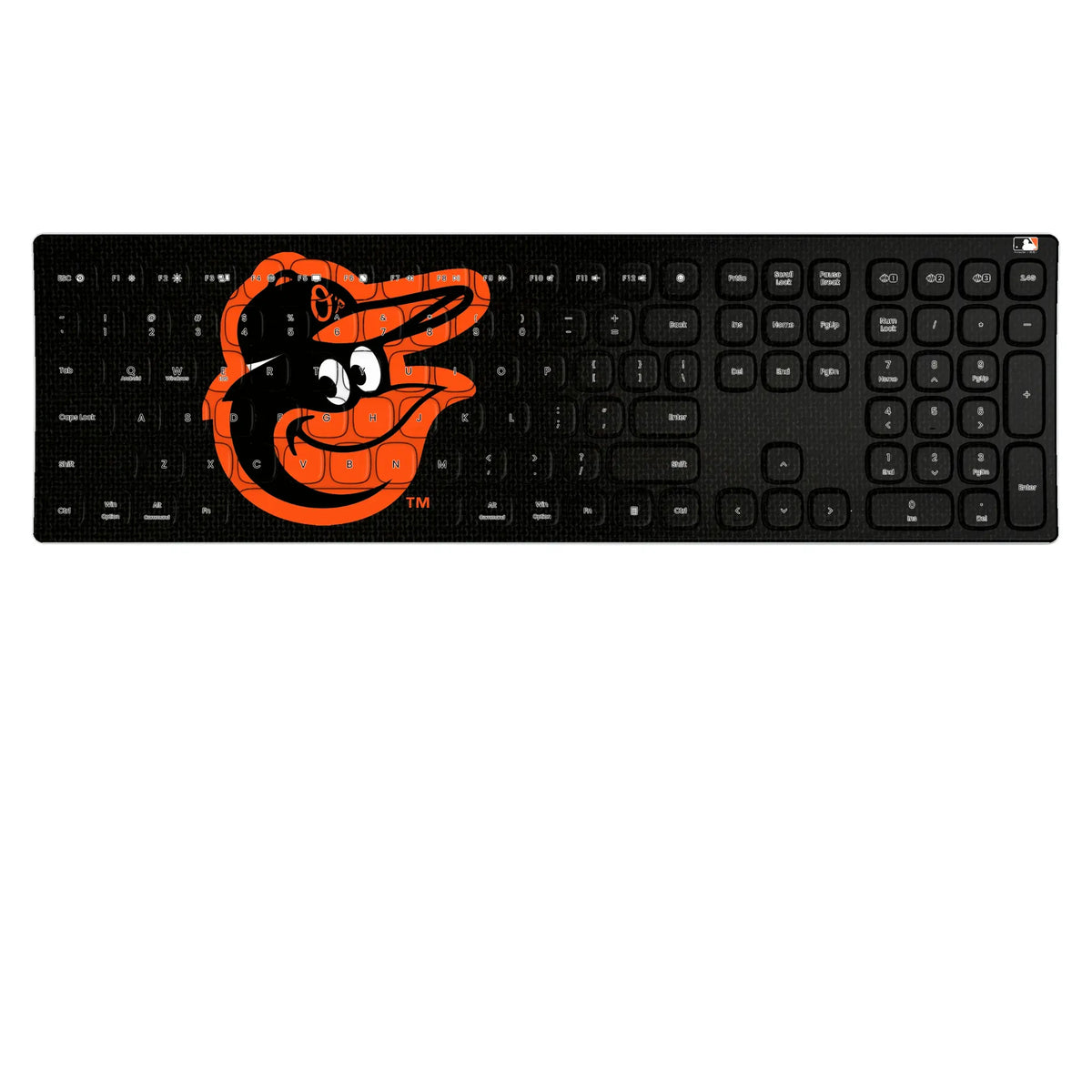 Baltimore Orioles Solid KKB605 Curved Wireless Keyboard