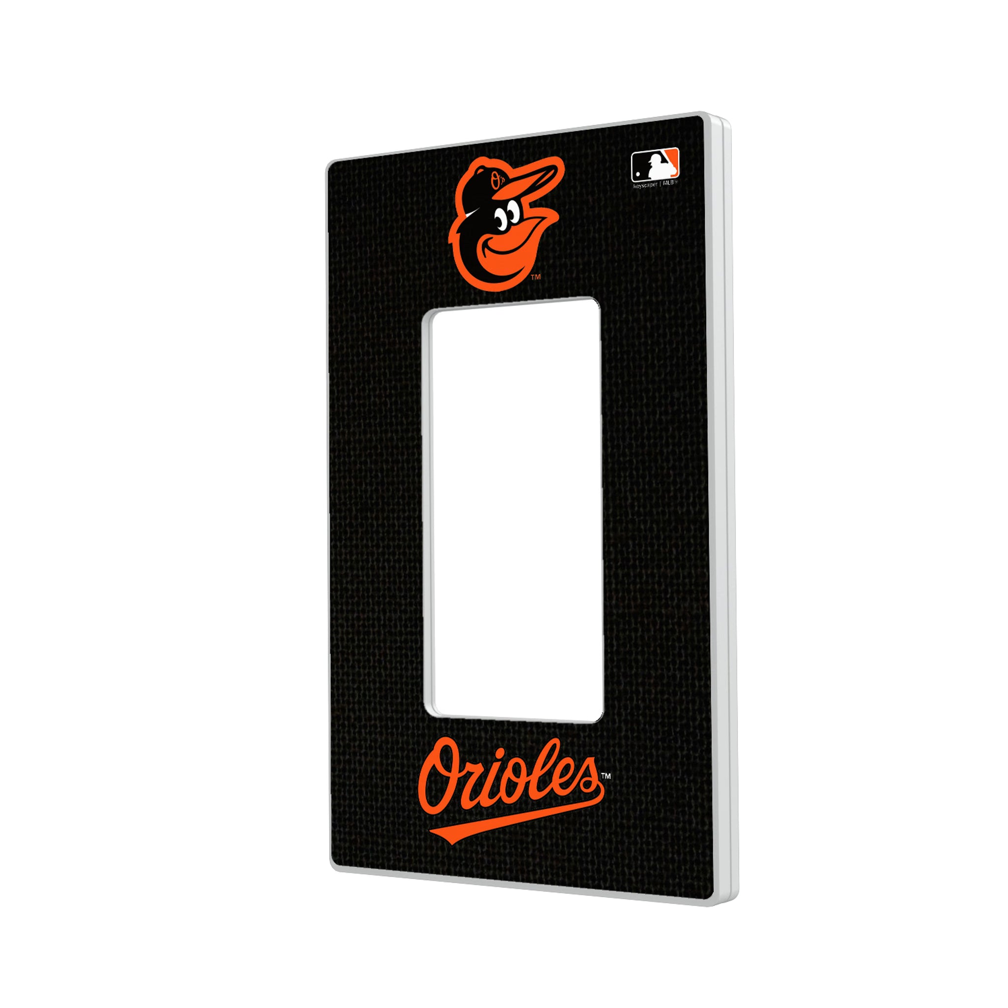 Baltimore Orioles Solid Hidden-Screw Light Switch Plate#Style_Single Rocker