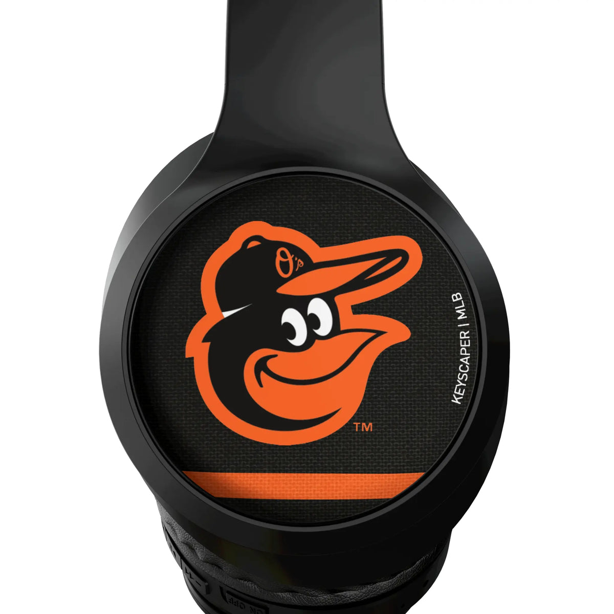 Baltimore Orioles Stripe Wireless Over-Ear Headphones With Case - Detail