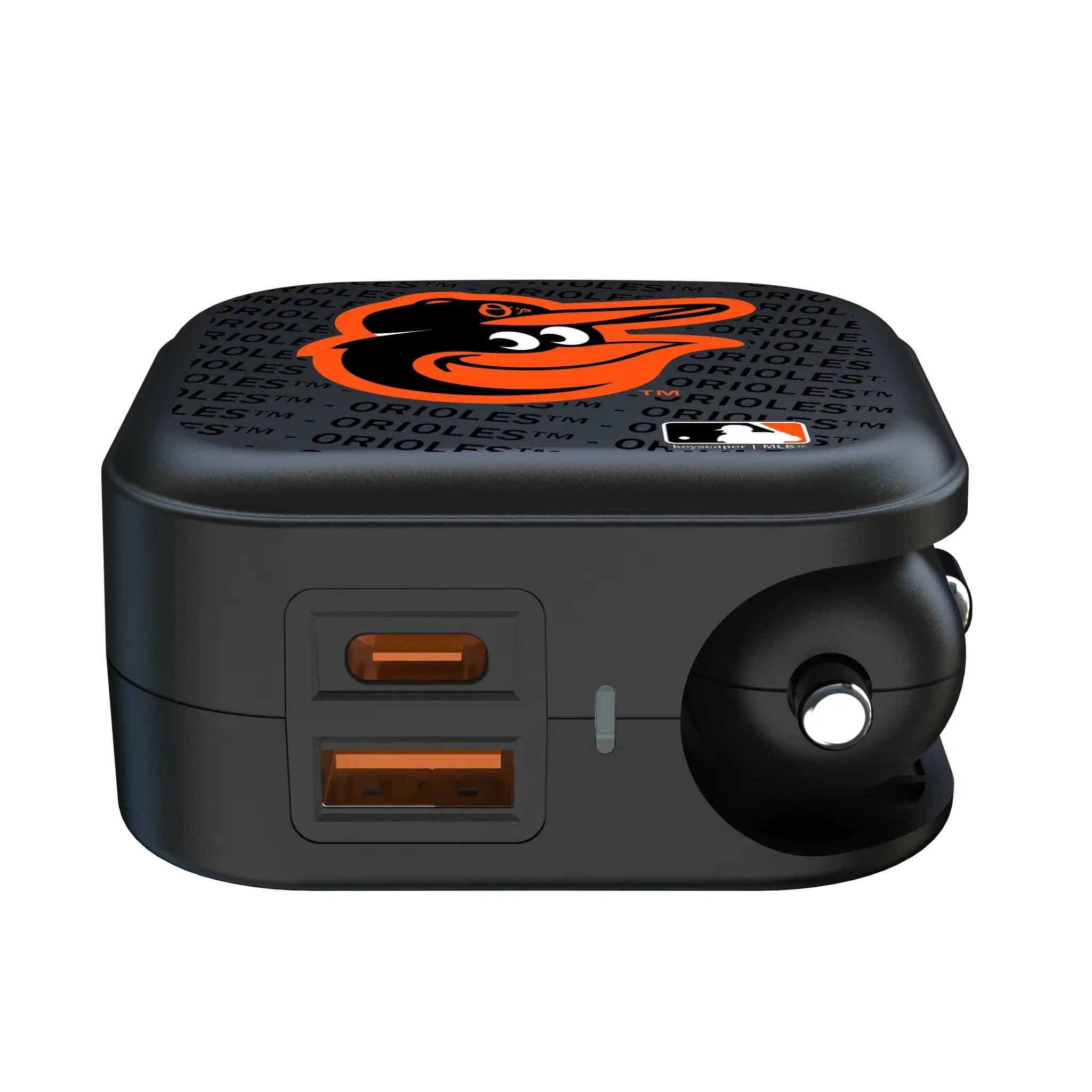 Baltimore Orioles Text Backdrop 2 in 1 USB A/C Charger