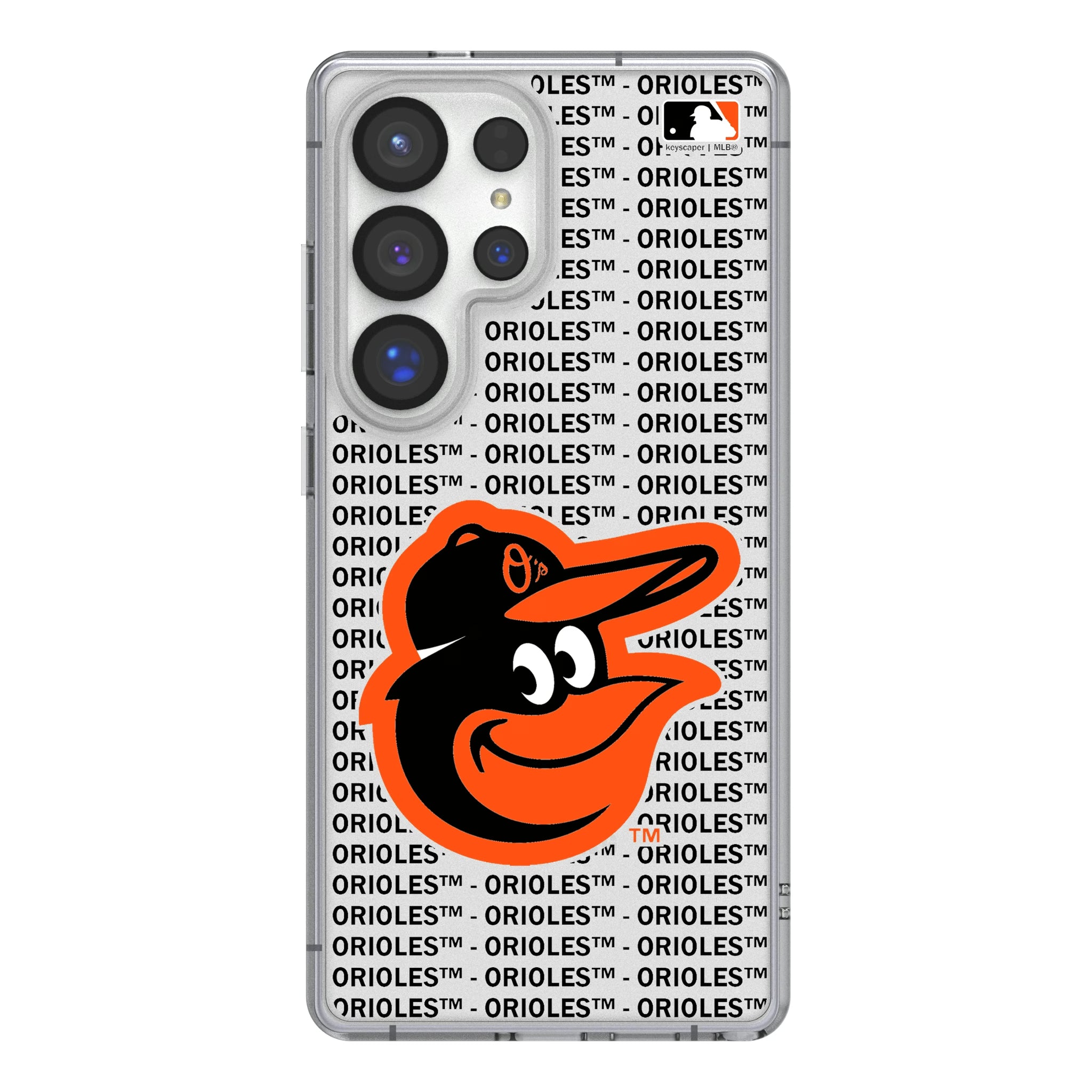 Baltimore Orioles Text Backdrop Galaxy Clear Phone Case for Samsung Galaxy