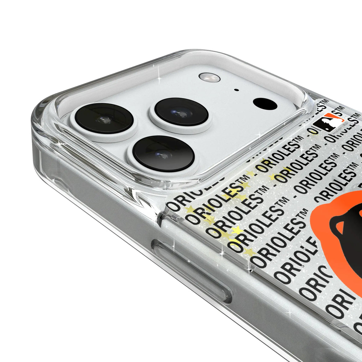 Baltimore Orioles Text Backdrop iPhone Glitter Phone Case for Apple iPhone - Detail#Device_iPhone 18 Pro