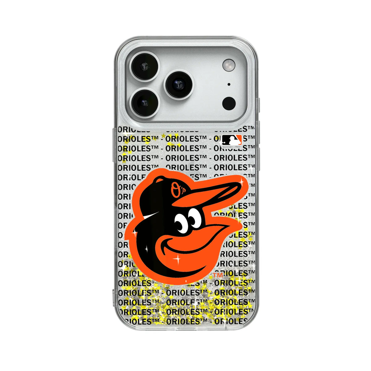 Baltimore Orioles Text Backdrop Glitter Phone Case for Apple iPhone