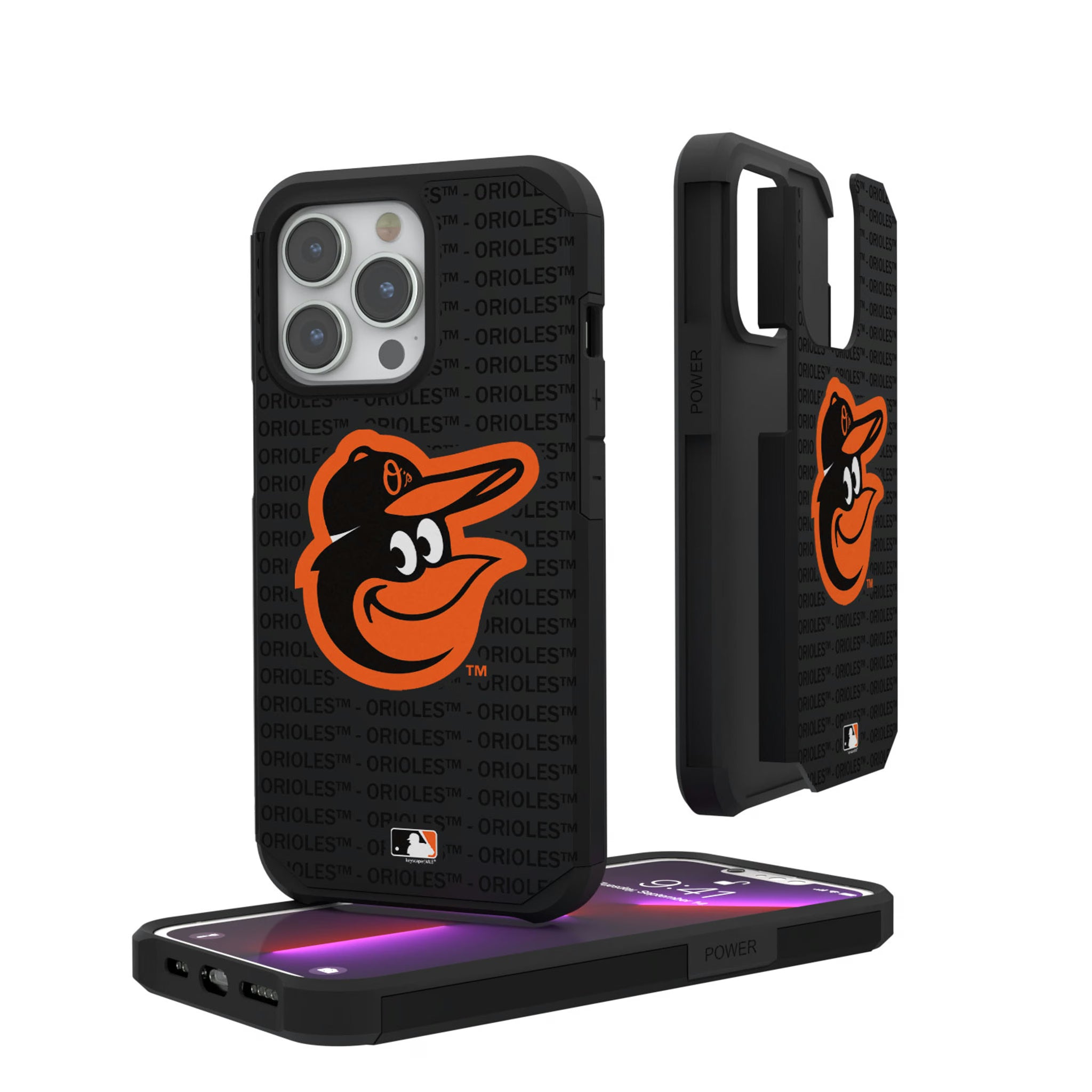 Baltimore Orioles Text Backdrop iPhone Rugged Phone Case for Apple iPhone