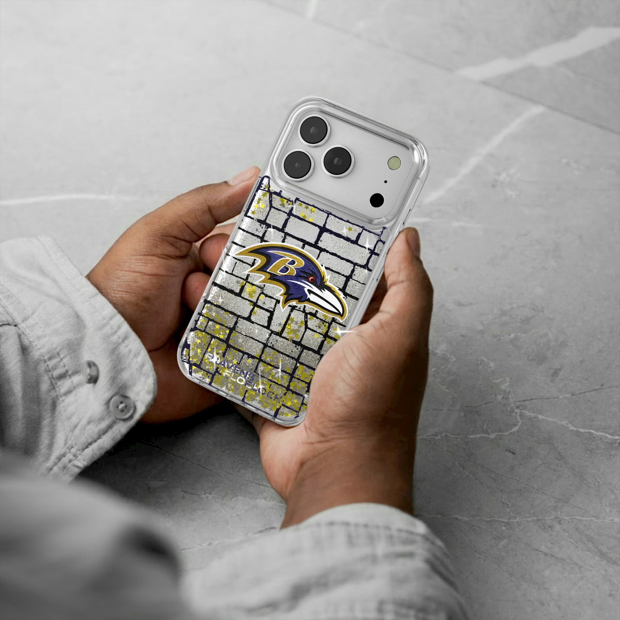 Baltimore Ravens Brick iPhone Glitter Phone Case for Apple iPhone - Lifestyle
