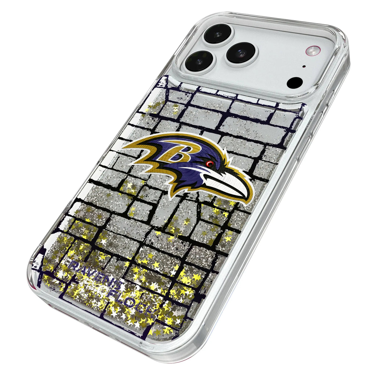 Baltimore Ravens Brick iPhone Glitter Phone Case for Apple iPhone - Isometric View#Device_iPhone 18 Pro Max