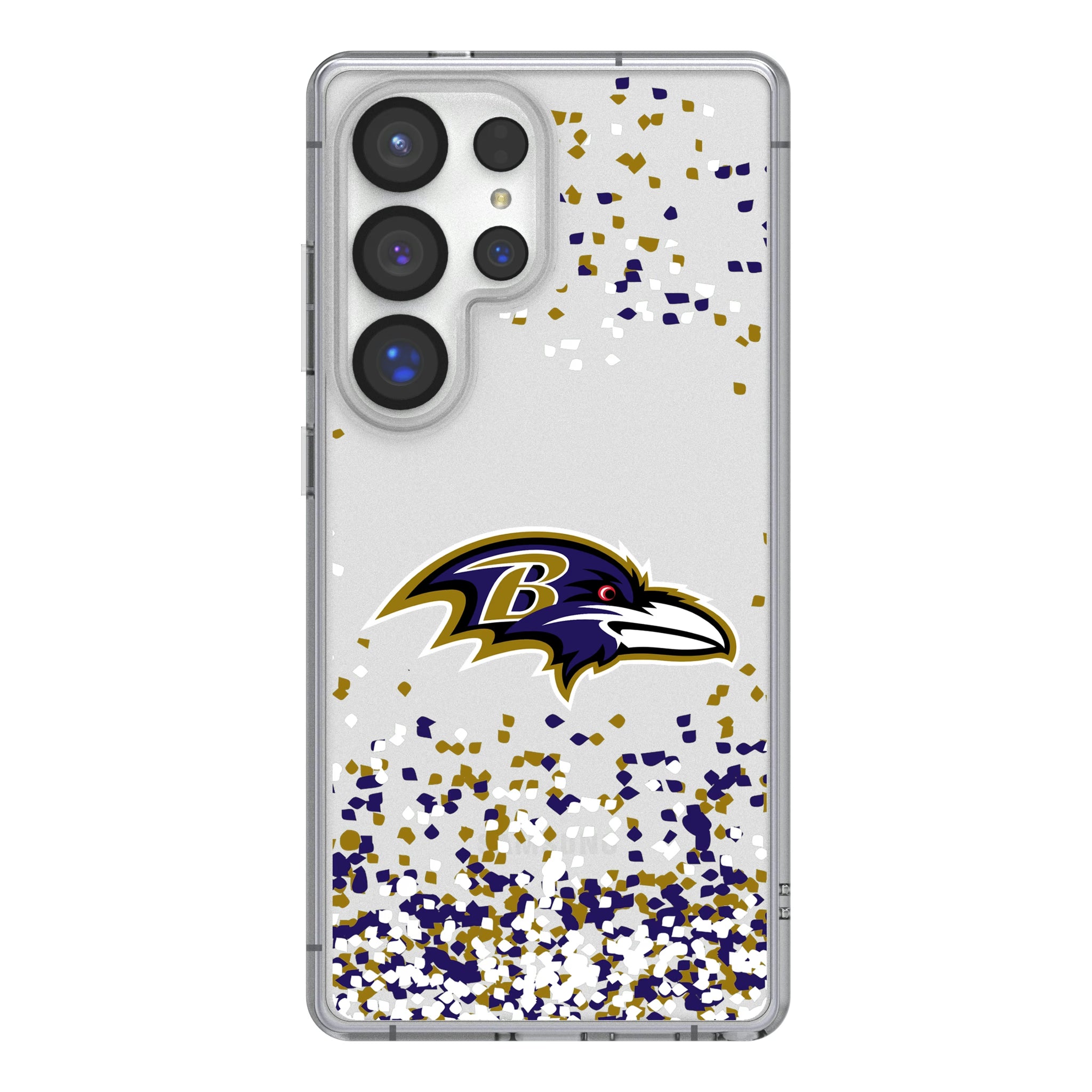 Baltimore Ravens Confetti Galaxy Clear Phone Case for Samsung Galaxy