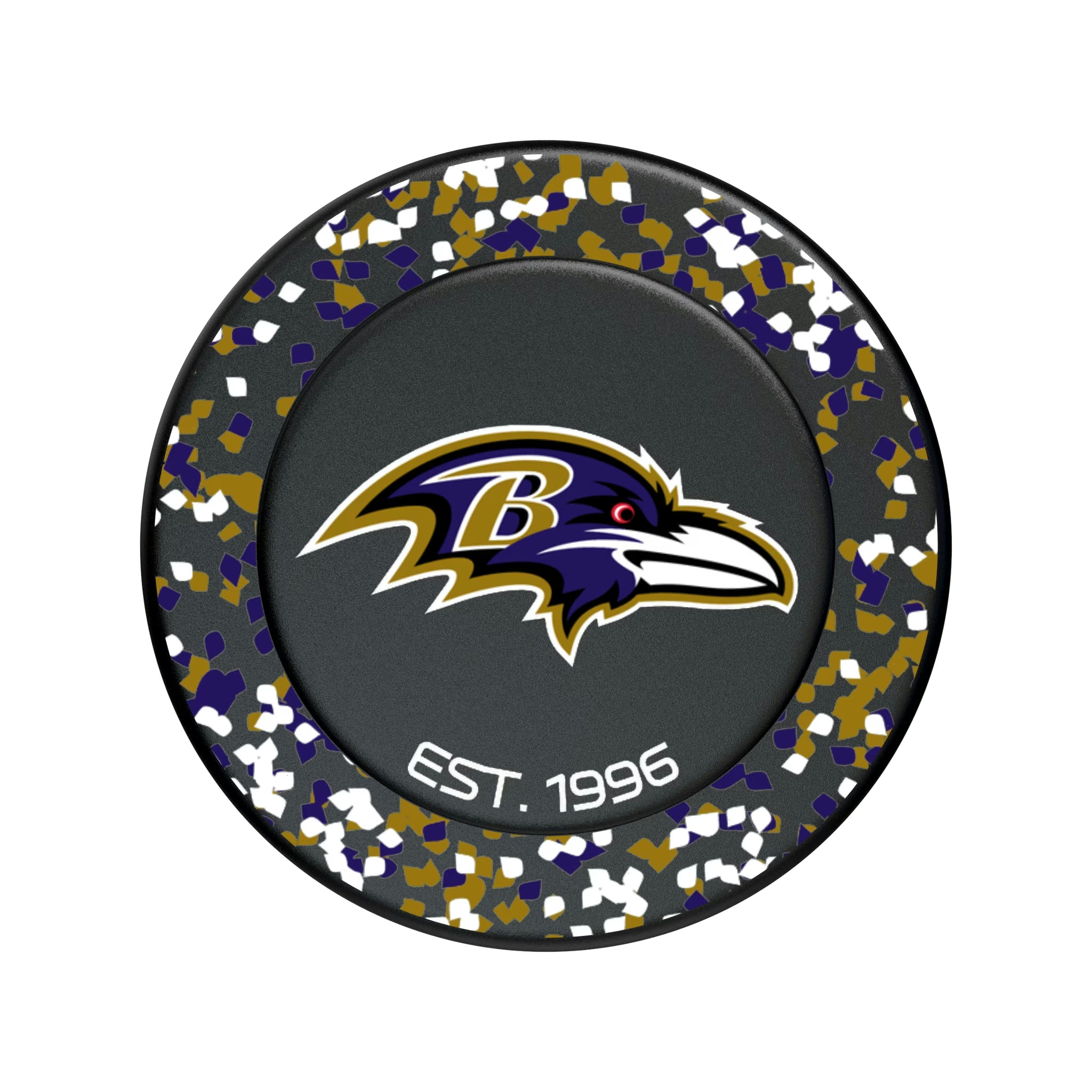 Baltimore Ravens Confetti Popsockets Round Magnetic