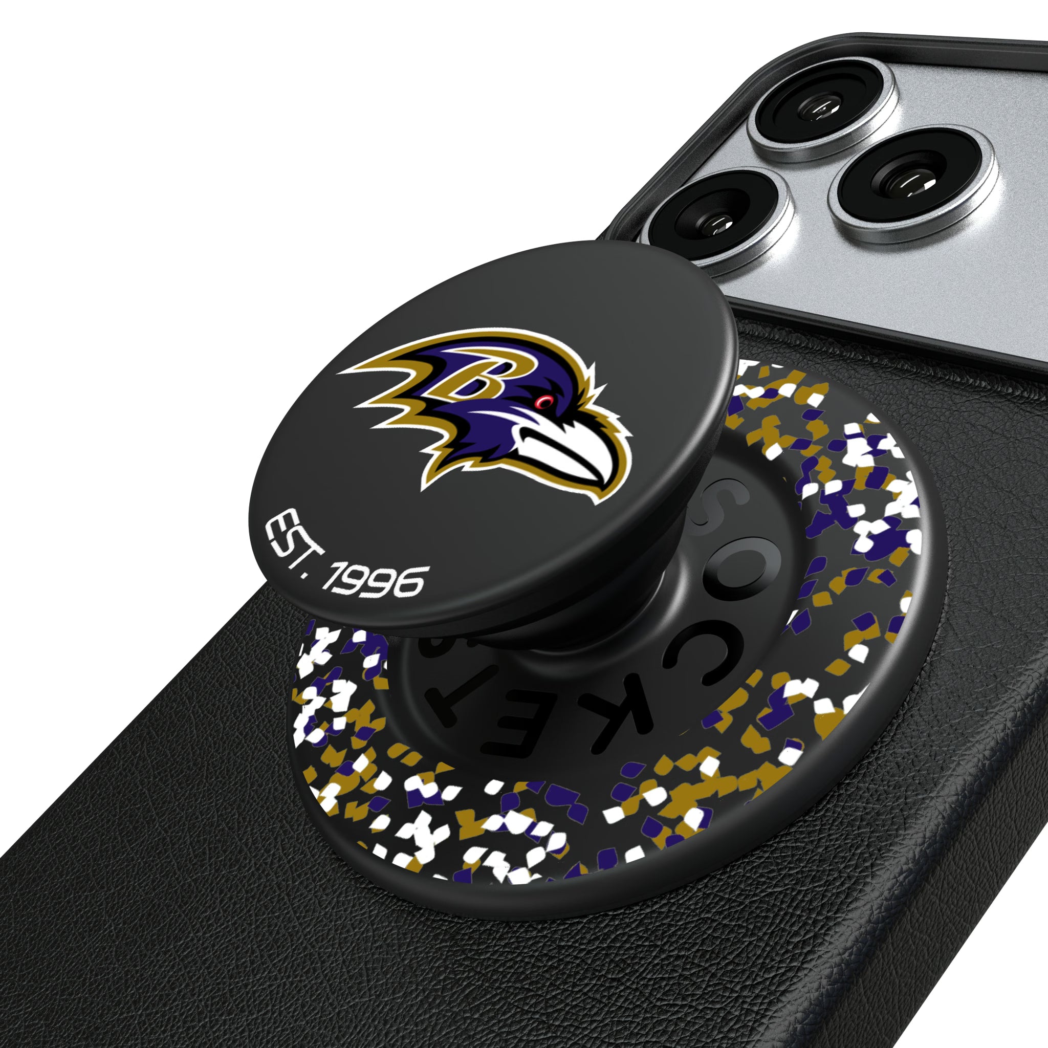 Baltimore Ravens Confetti Popsockets Round Magnetic