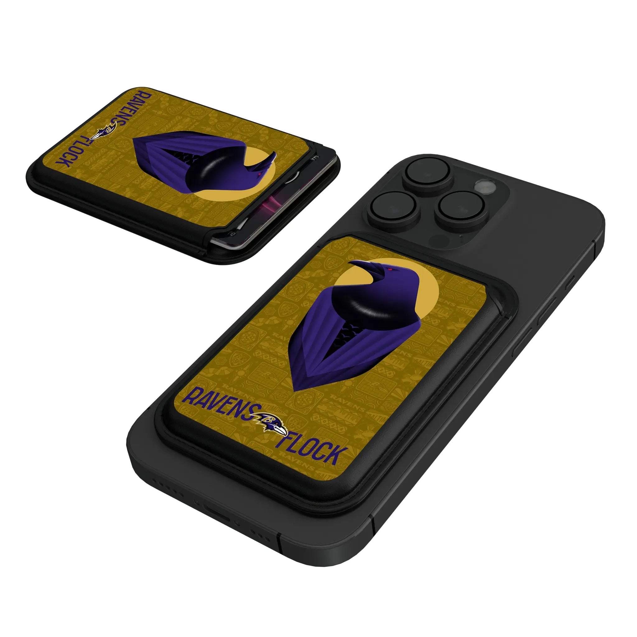 Baltimore Ravens Deco Black Magnetic Credit Card Wallet