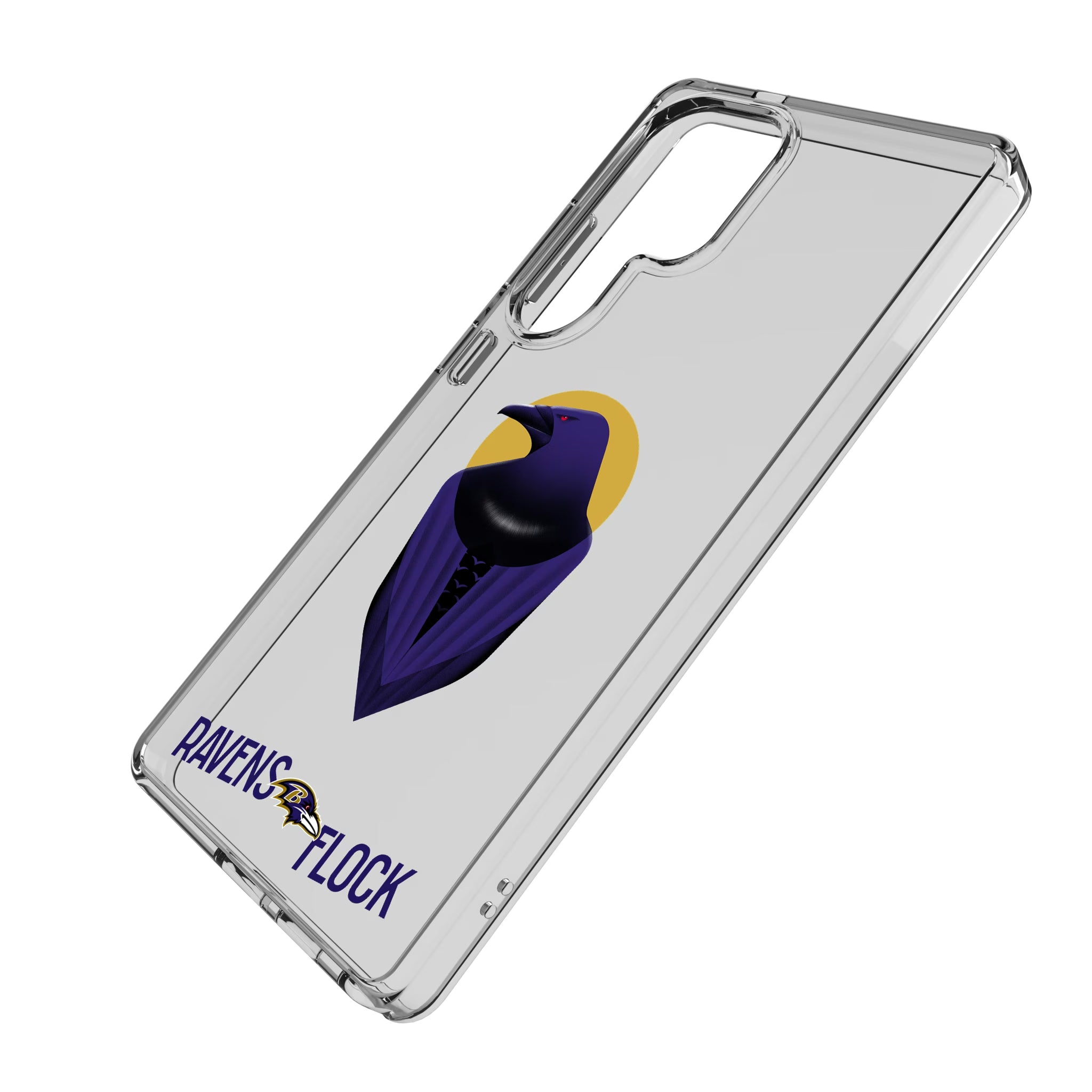 Baltimore Ravens Deco Galaxy Clear Phone Case for Samsung Galaxy - Isometric View