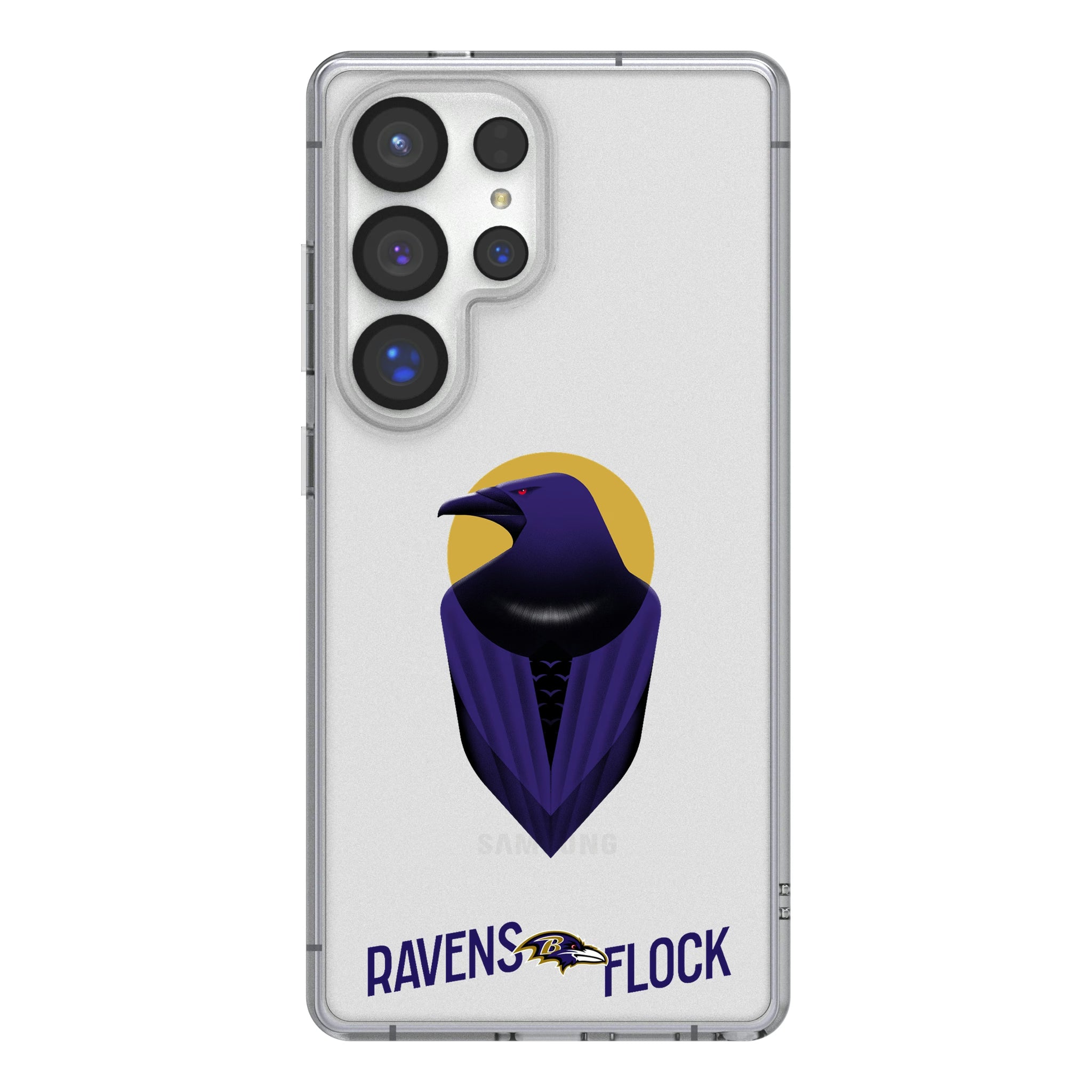 Baltimore Ravens Deco Galaxy Clear Phone Case for Samsung Galaxy