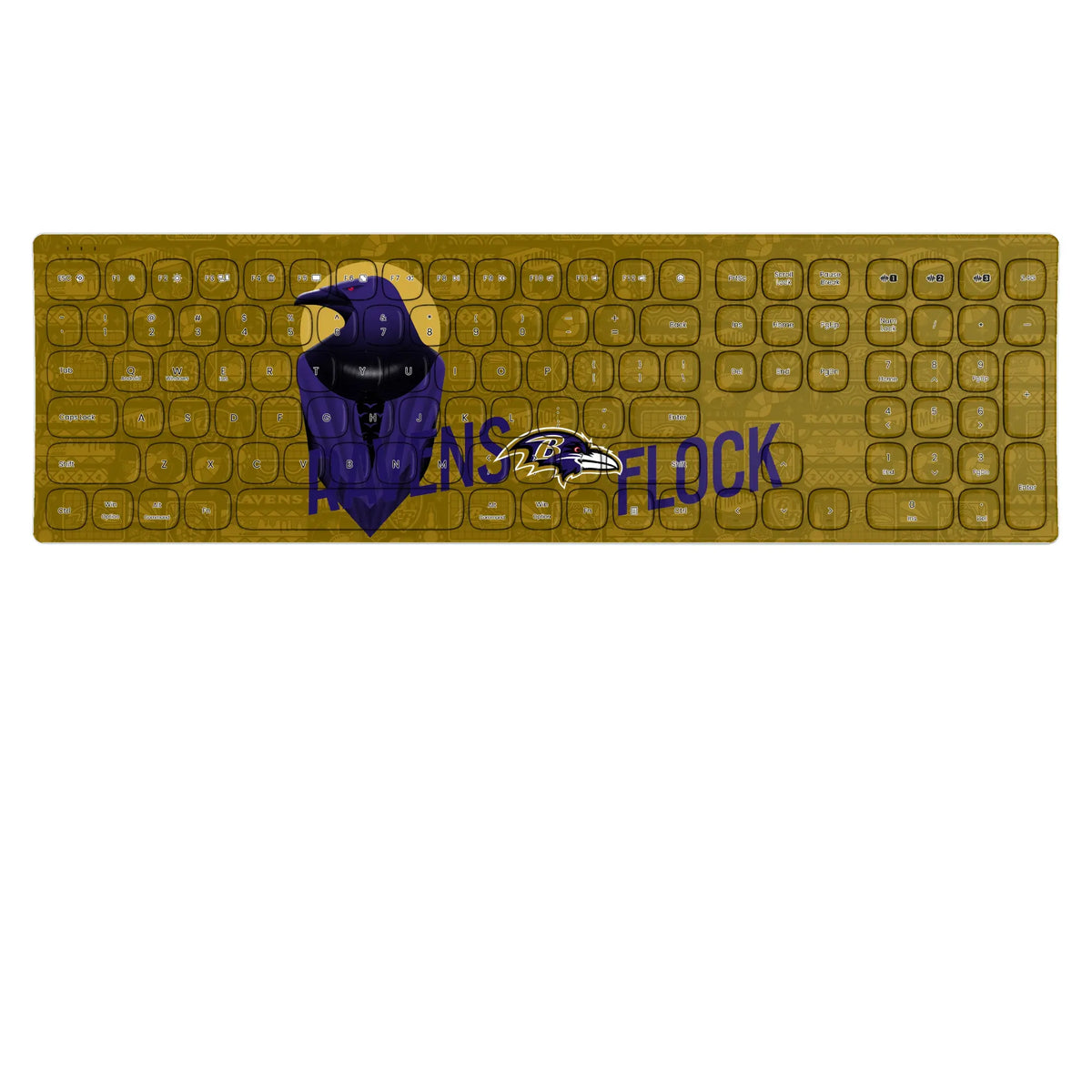 Baltimore Ravens Deco KKB605 Curved Wireless Keyboard