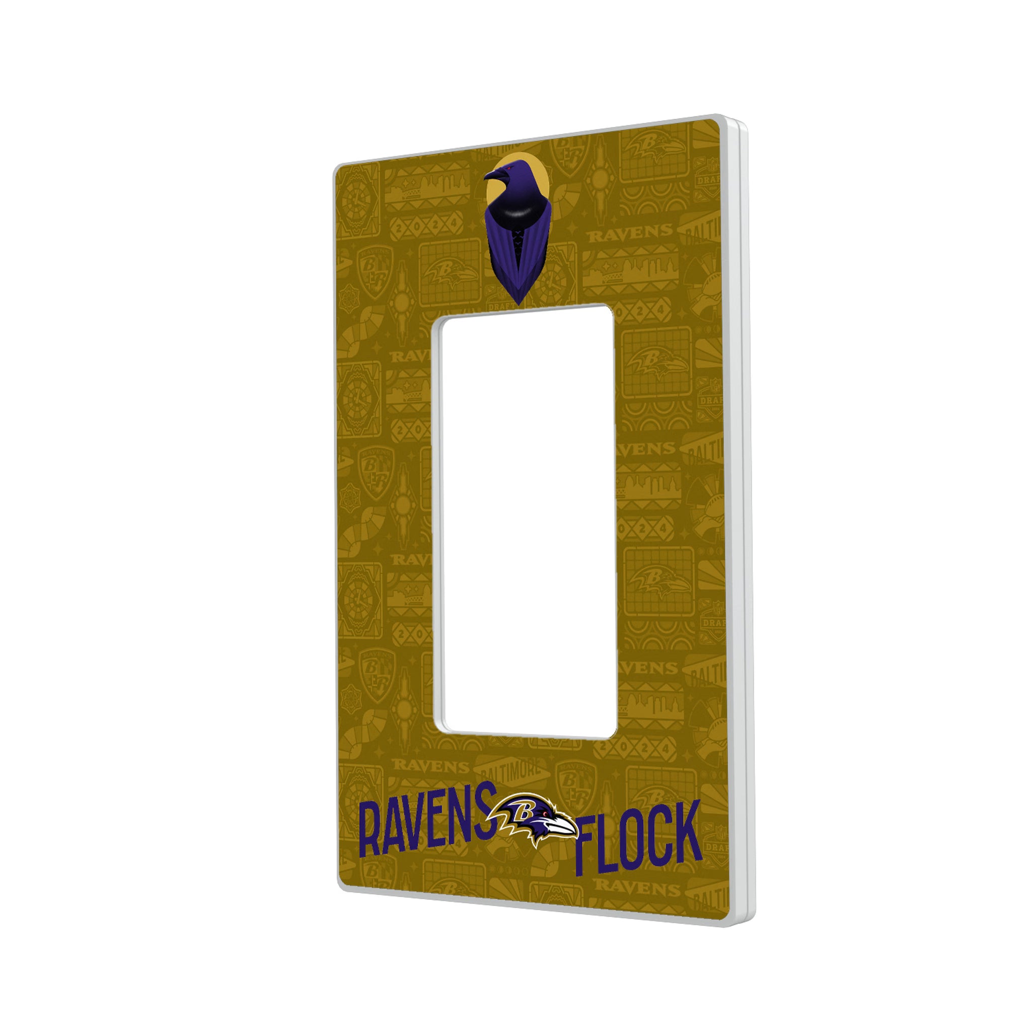 Baltimore Ravens Deco Hidden-Screw Light Switch Plate#Style_Single Rocker
