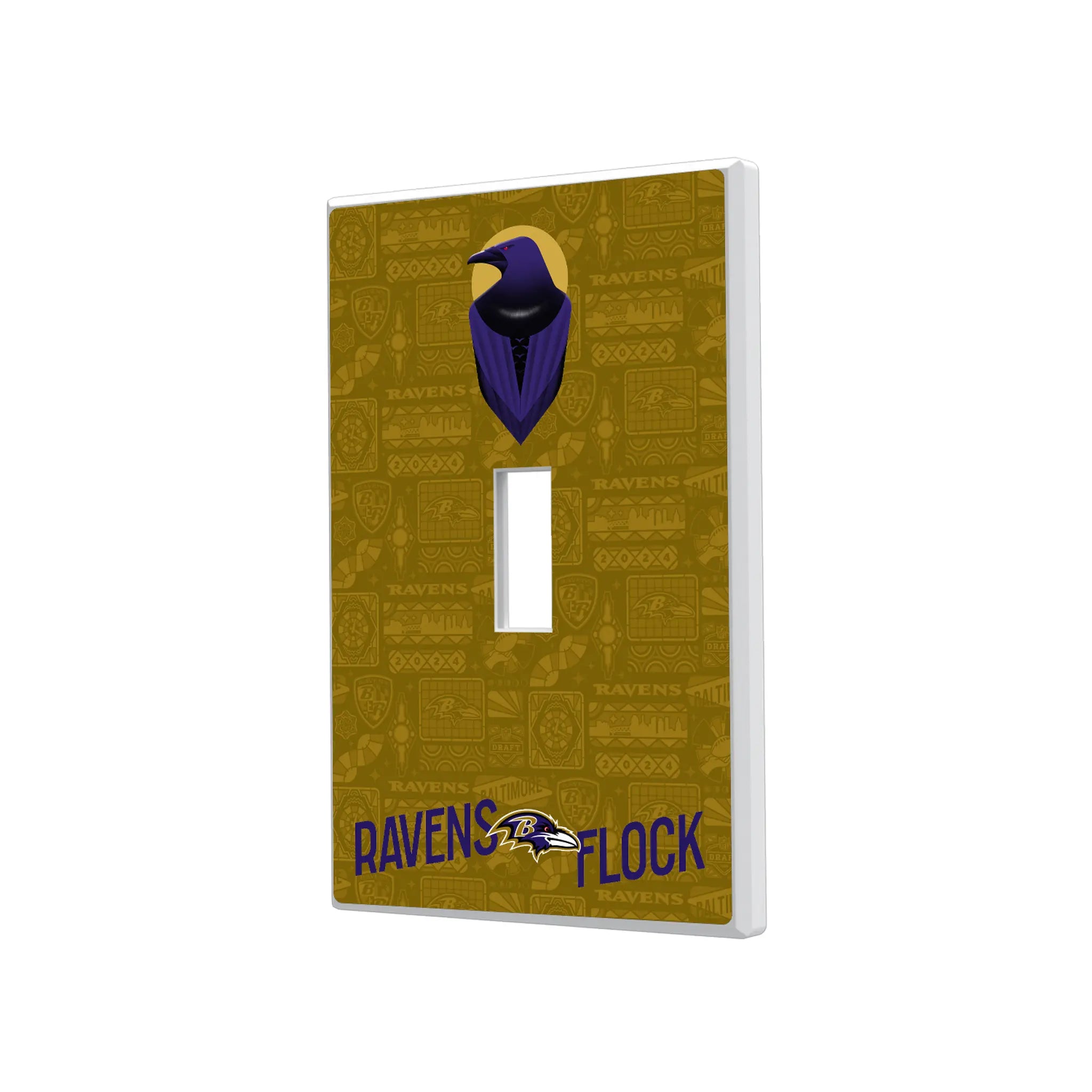Baltimore Ravens Deco Hidden-Screw Light Switch Plate#Style_Single Toggle