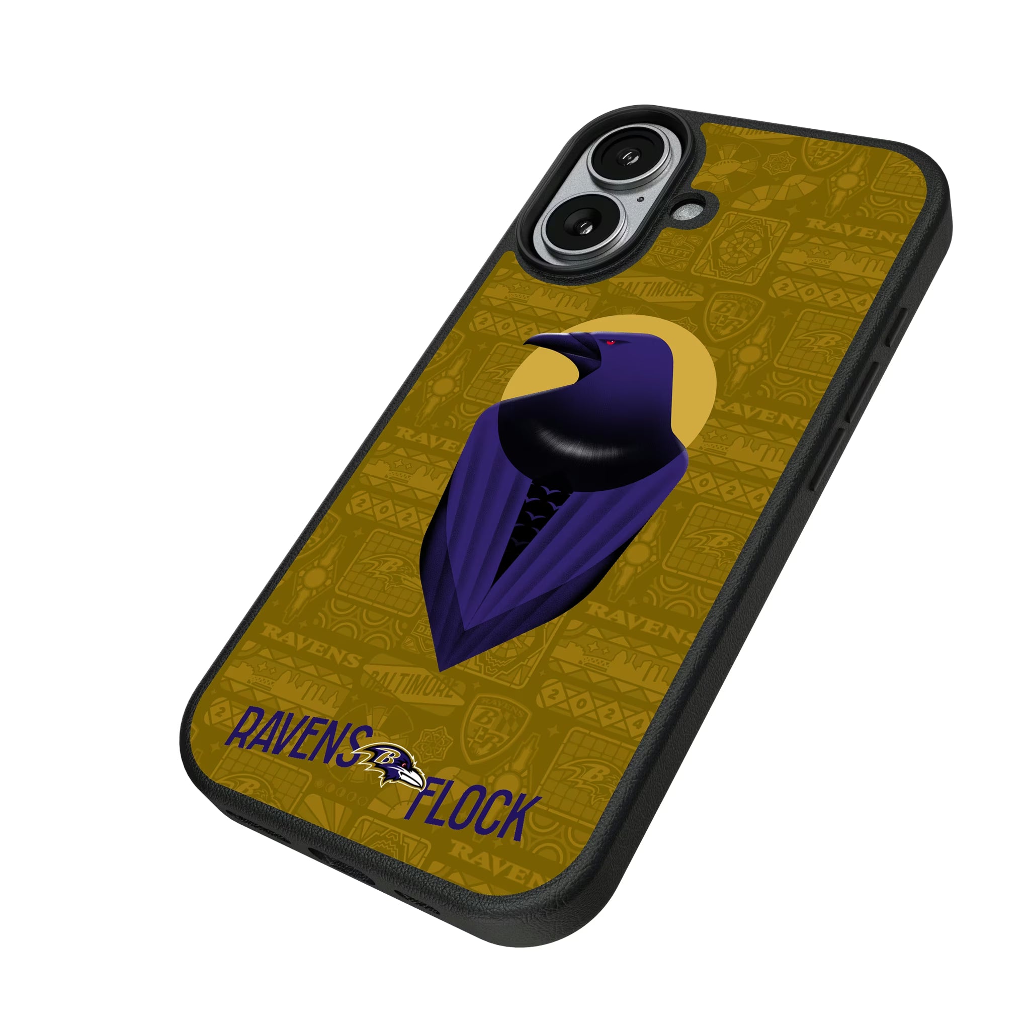 Baltimore Ravens Deco iPhone MagSafe Compatible Phone Case for Apple iPhone - Isometric View#Device_iPhone 17