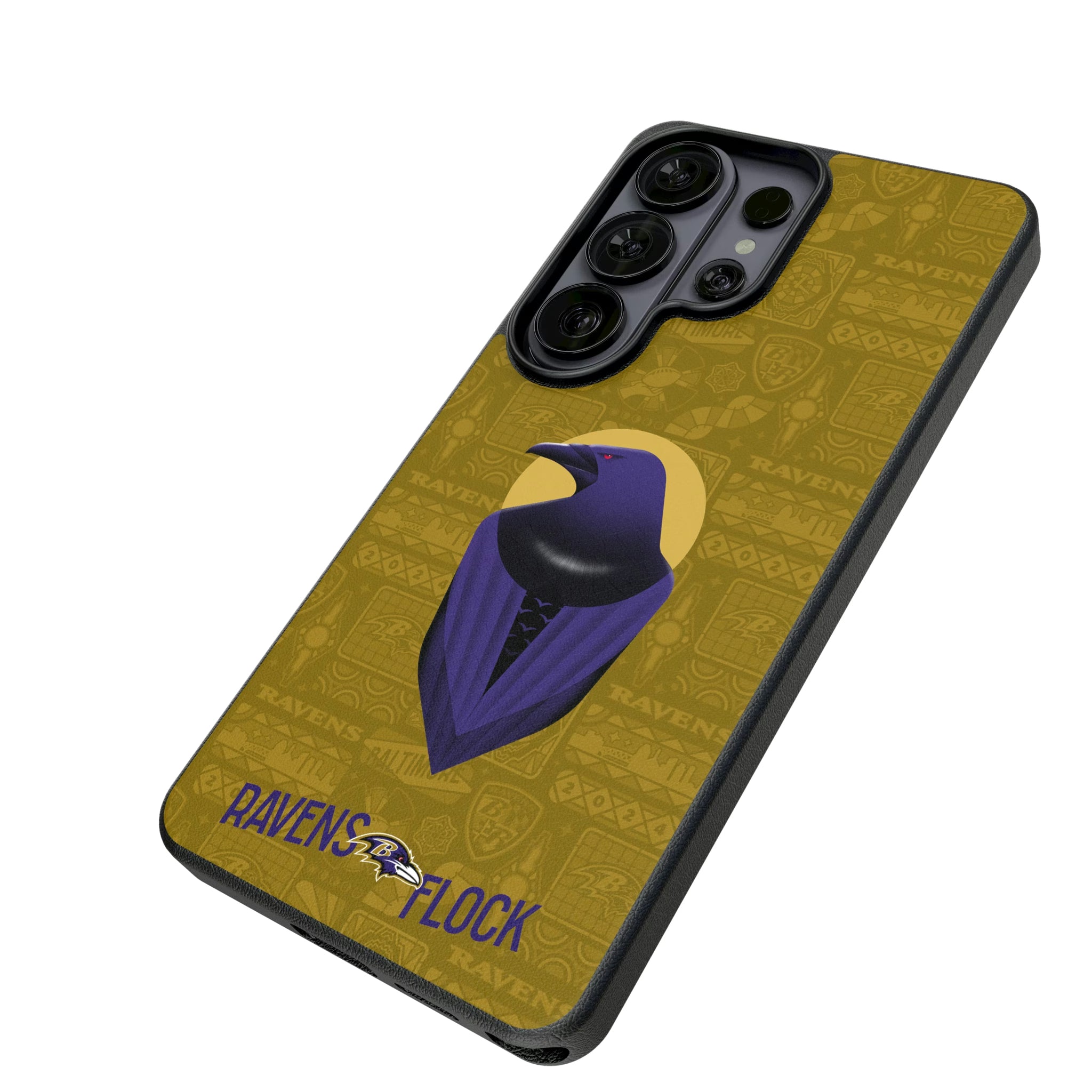 Baltimore Ravens Deco Galaxy MagSafe Compatible Phone Case for Samsung Galaxy - Isometric View