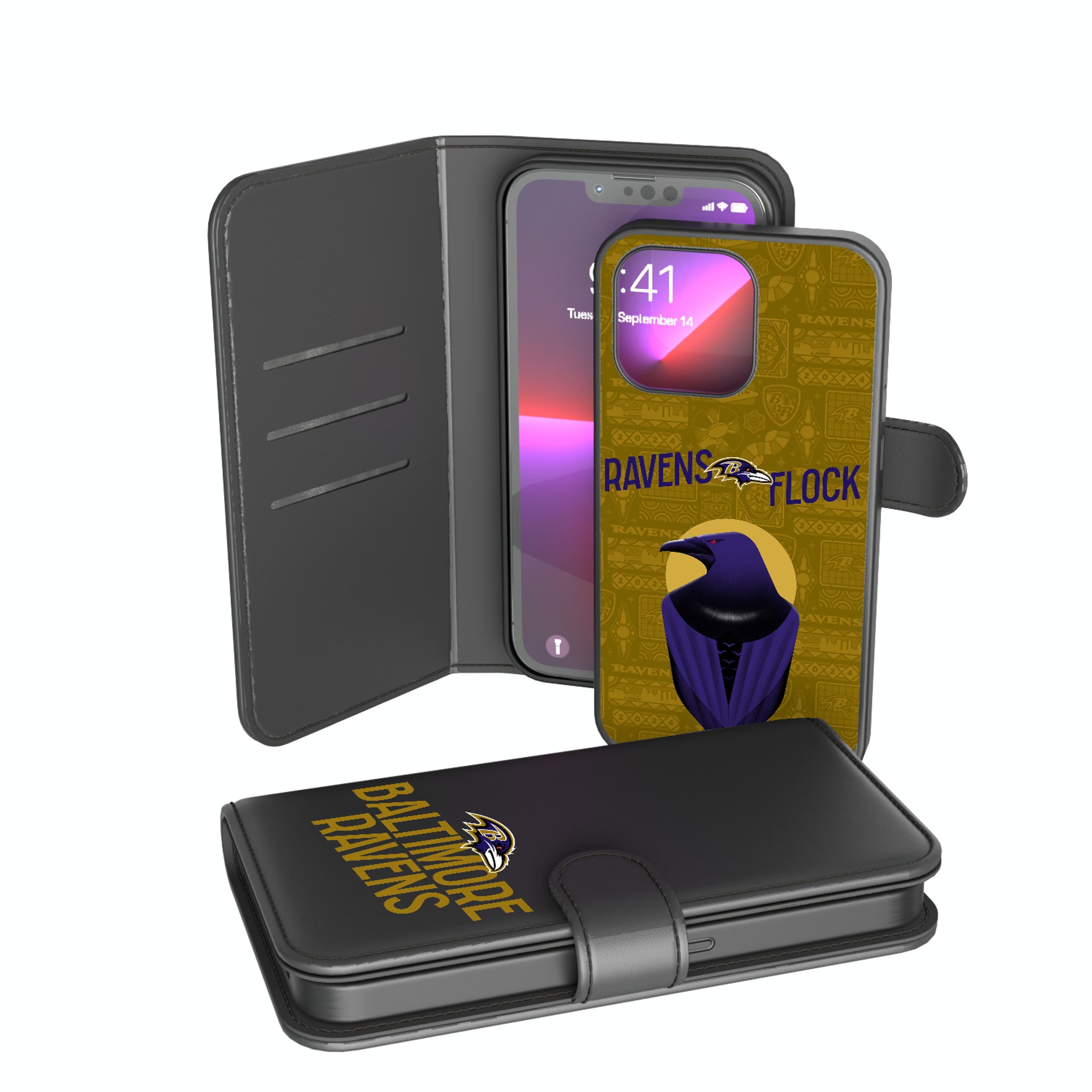 Baltimore Ravens Deco iPhone Wallet Phone Case for Apple iPhone