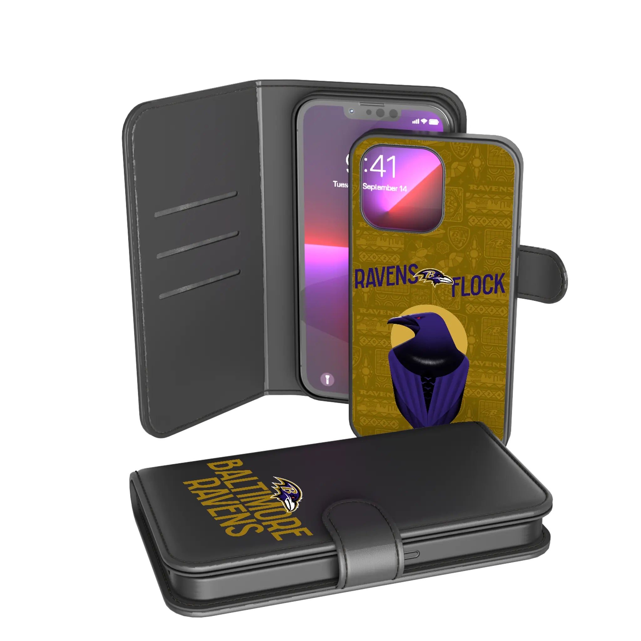 Baltimore Ravens Deco iPhone Wallet Phone Case for Apple iPhone