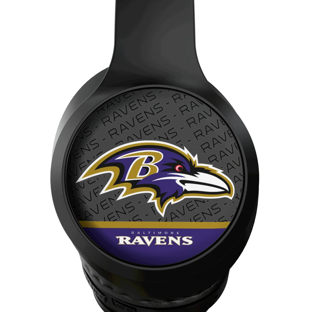 Baltimore Ravens Endzone Plus Wireless Over-Ear Headphones With Case - Detail