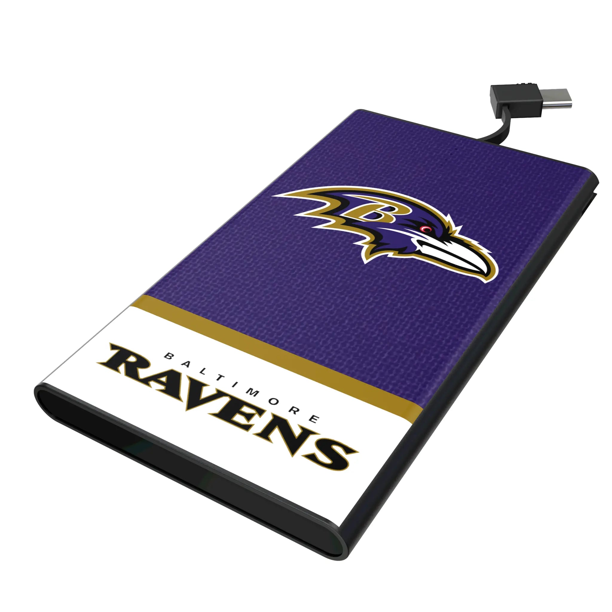 Baltimore Ravens Endzone Solid 5000mAh Flat Power Bank