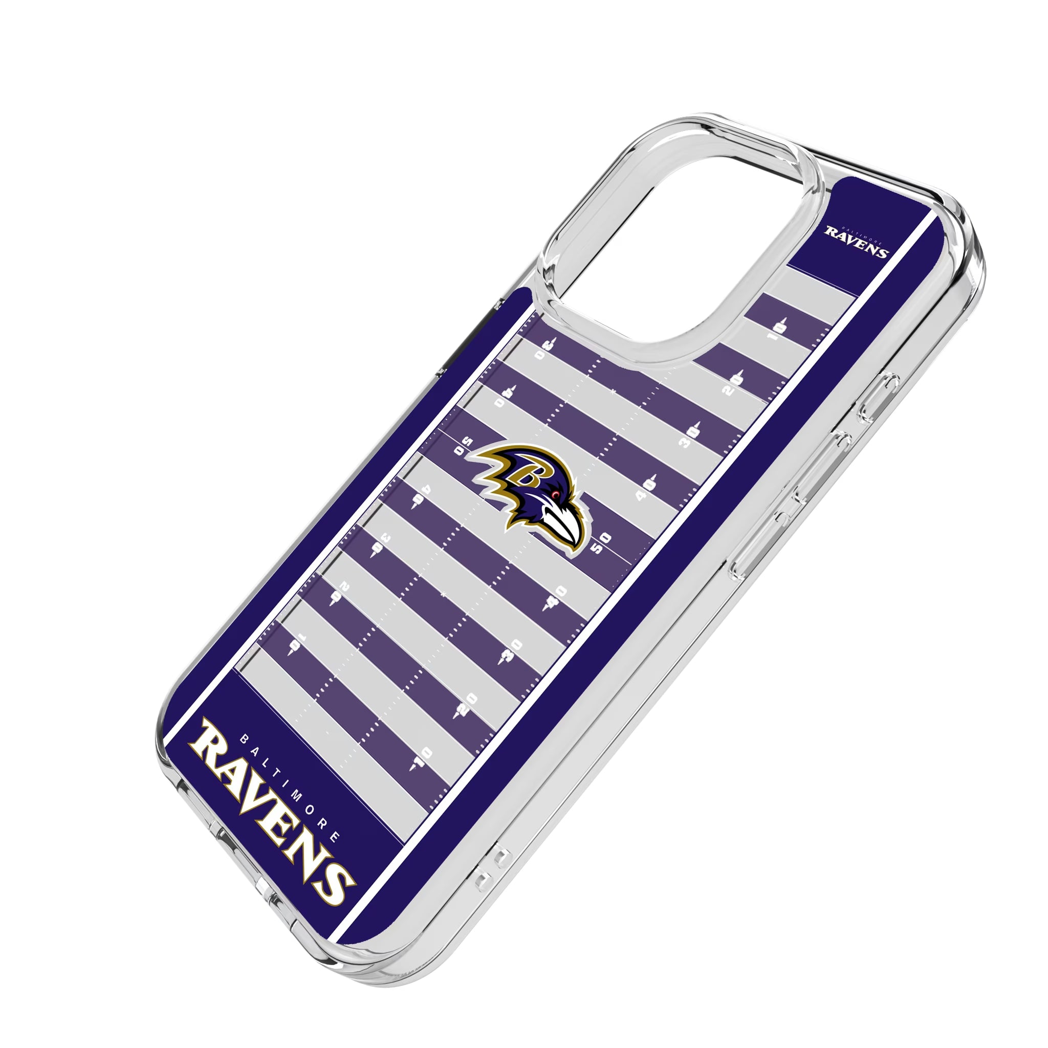 Baltimore Ravens Field iPhone Clear Phone Case for Apple iPhone - Isometric View