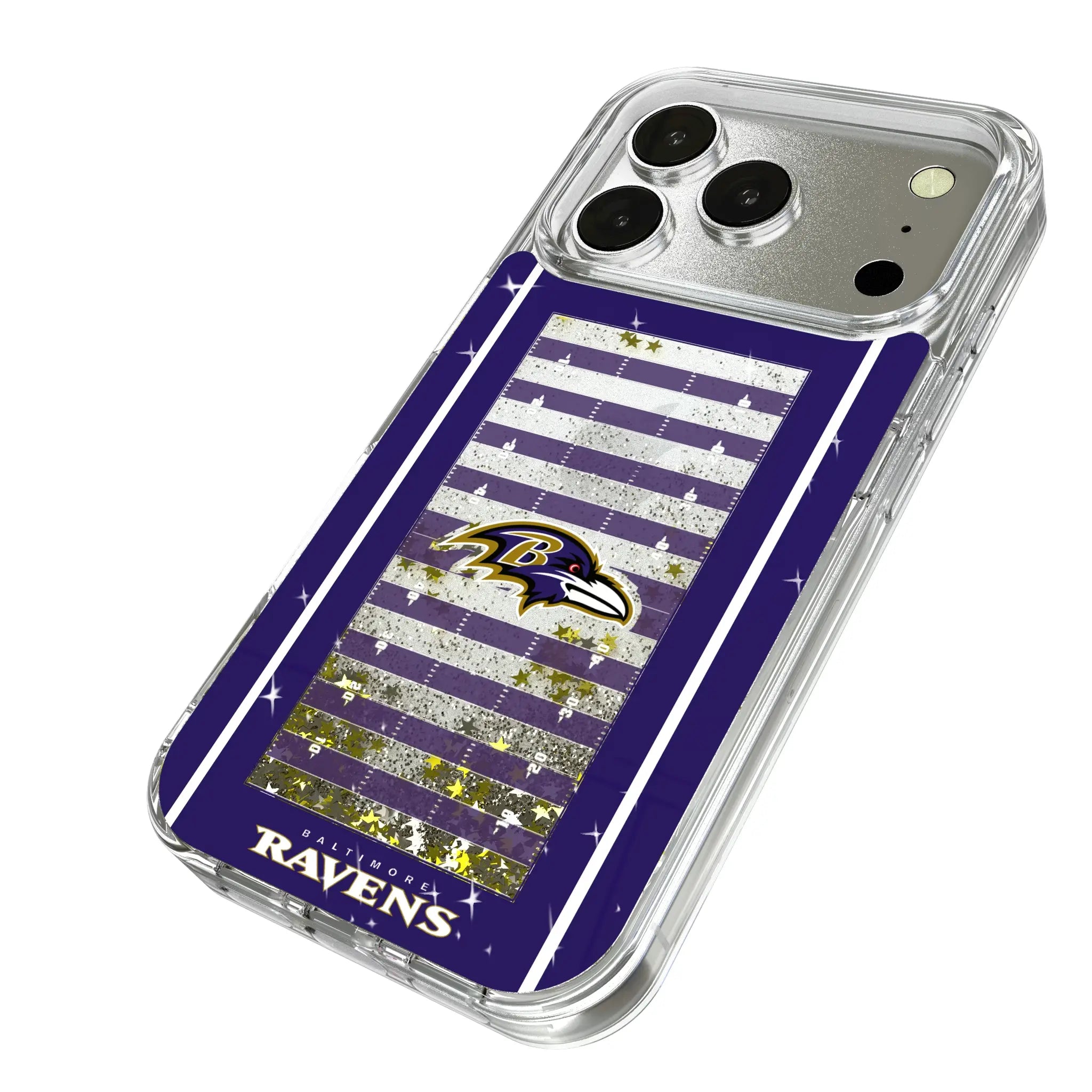 Baltimore Ravens Field iPhone Glitter Phone Case for Apple iPhone - Isometric View