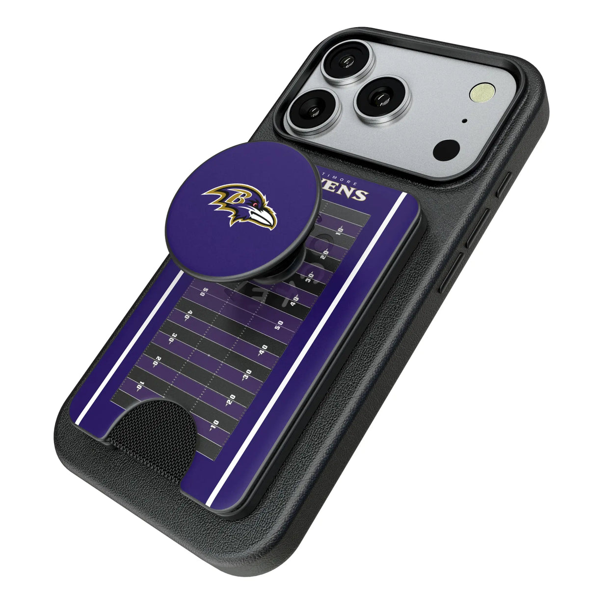 Baltimore Ravens Field Popsockets Wallet Magnetic - Isometric View