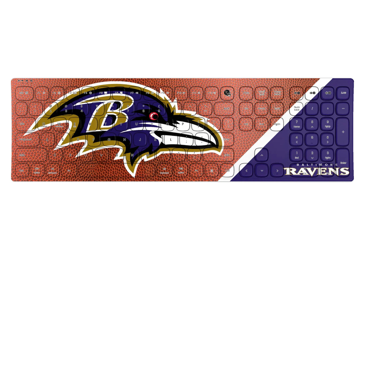 Baltimore Ravens Football KKB605 Curved Wireless Keyboard