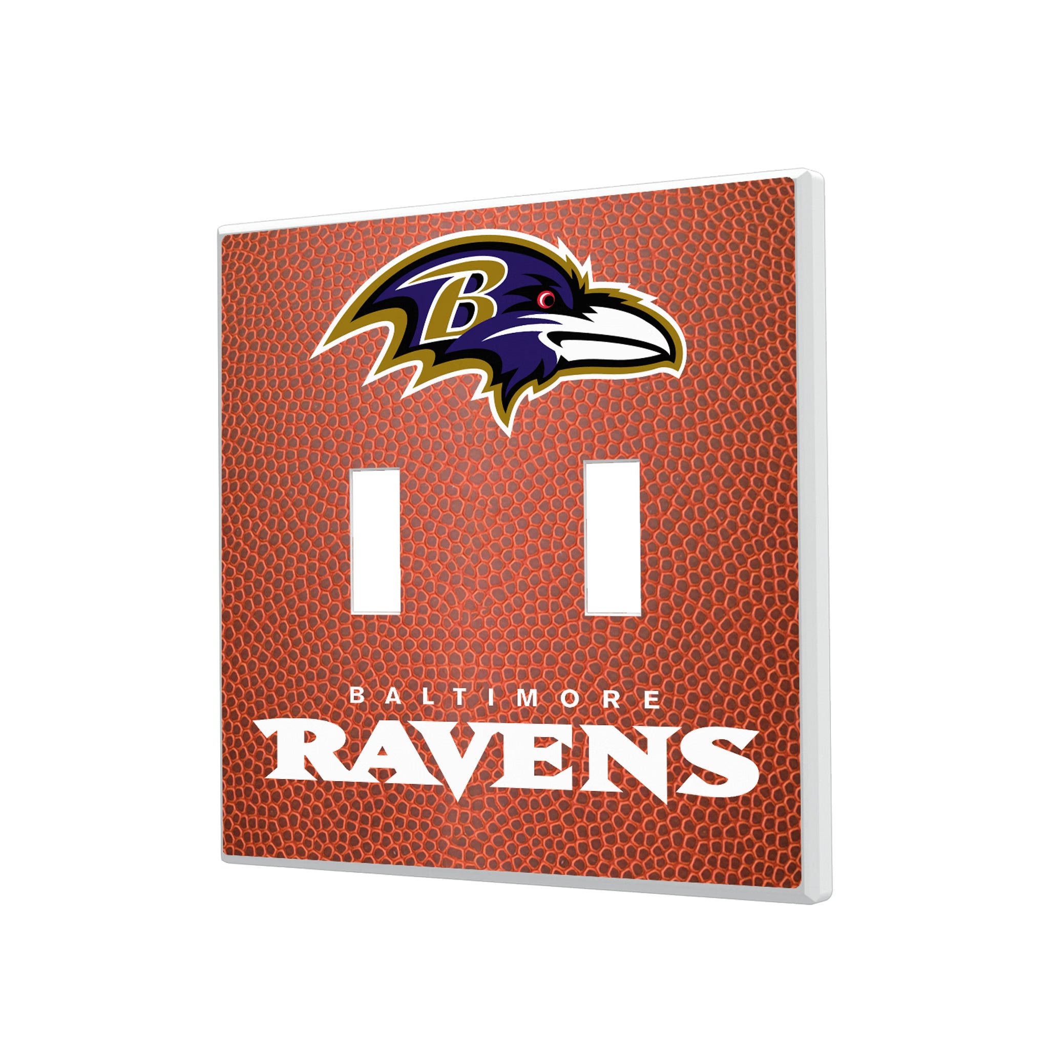 Baltimore Ravens Football Hidden-Screw Light Switch Plate#Style_Double Toggle