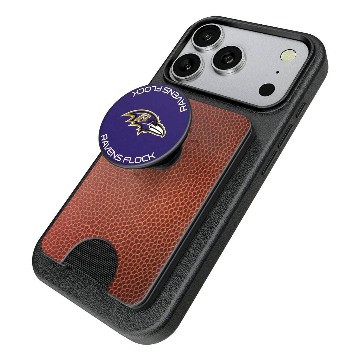 Baltimore Ravens Football Popsockets Wallet Magnetic - Isometric View
