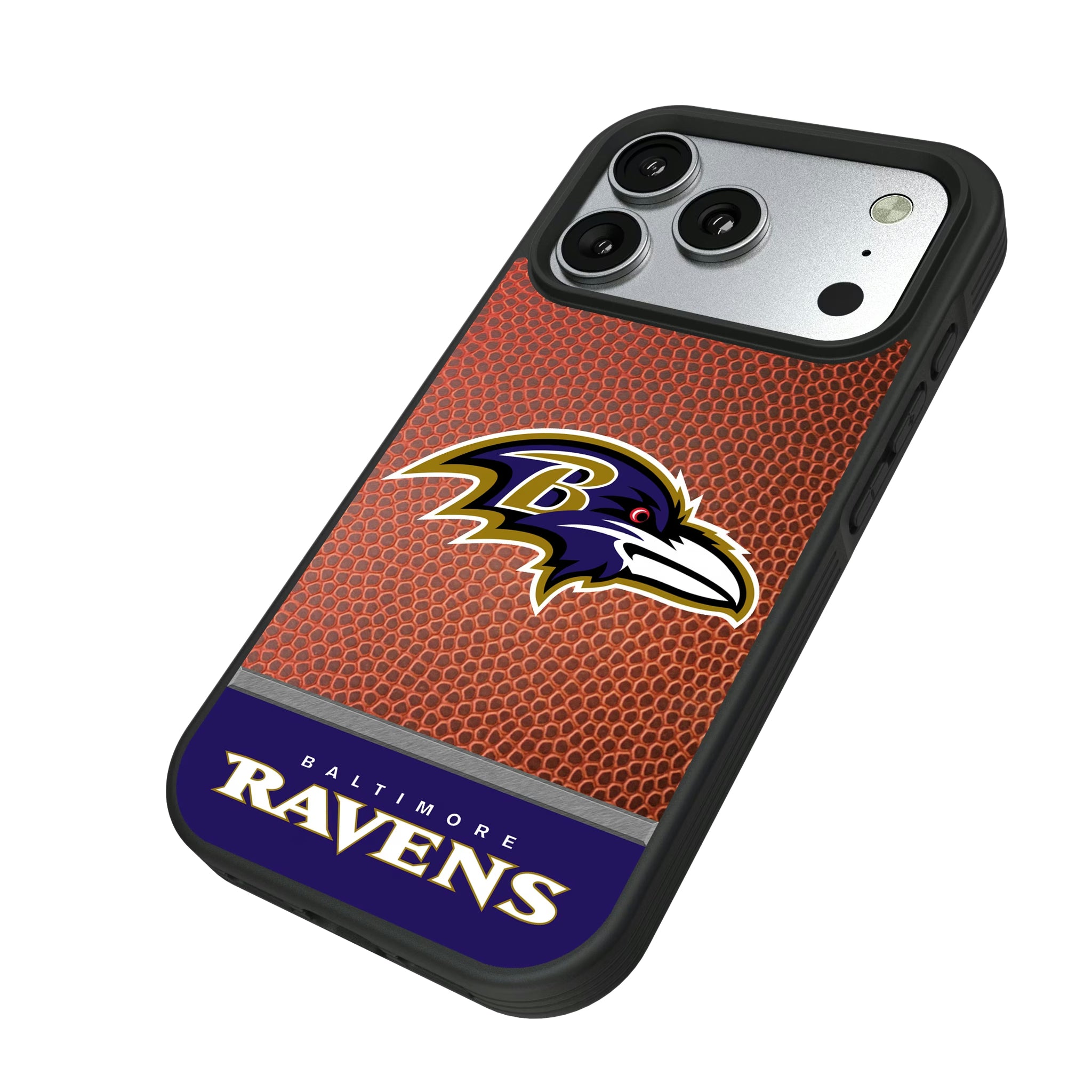 Baltimore Ravens Football Wordmark iPhone Bump Phone Case for Apple iPhone - Isometric View#Device_iPhone 17 Pro
