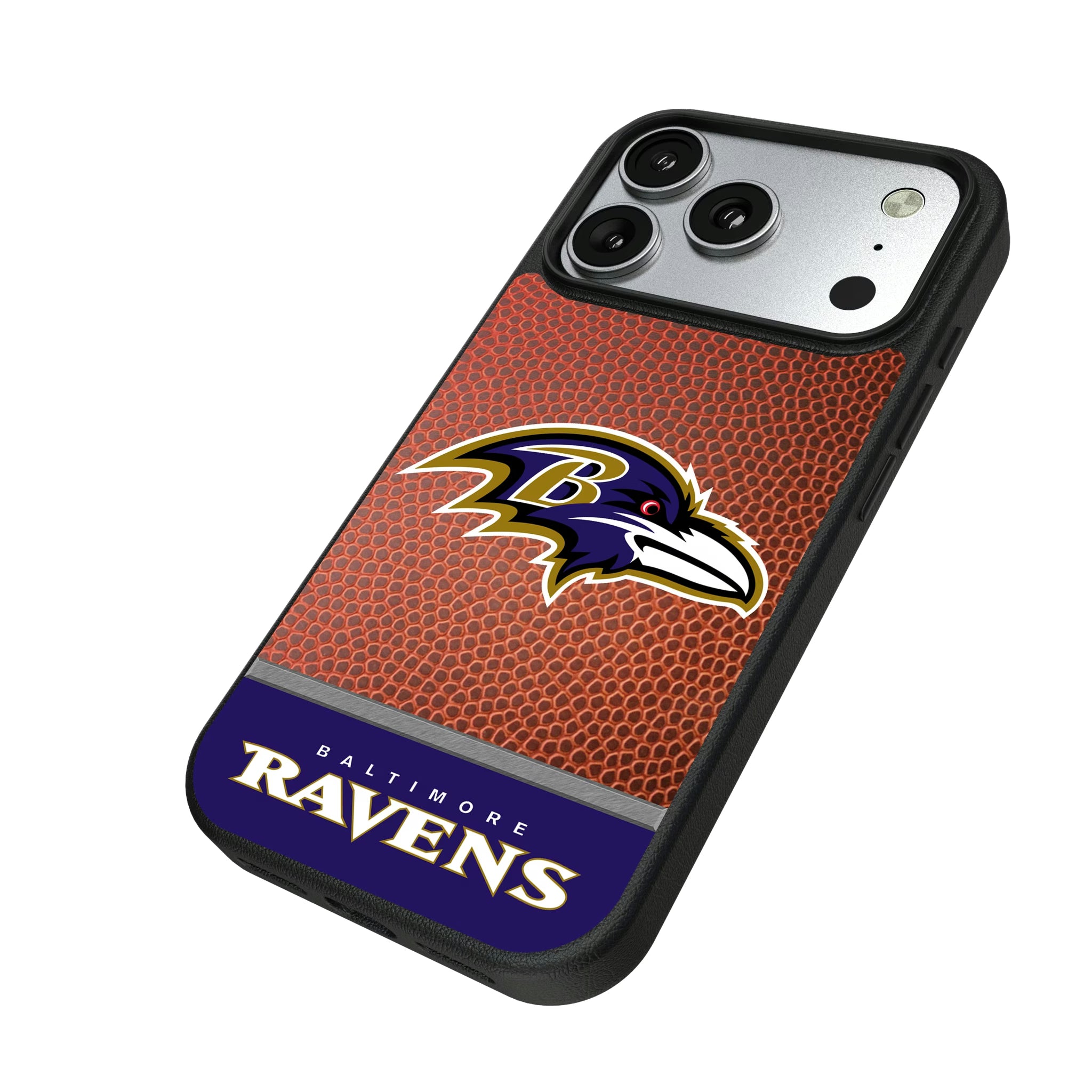 Baltimore Ravens Football Wordmark iPhone MagSafe Compatible Phone Case for Apple iPhone - Isometric View#Device_iPhone 17 Pro