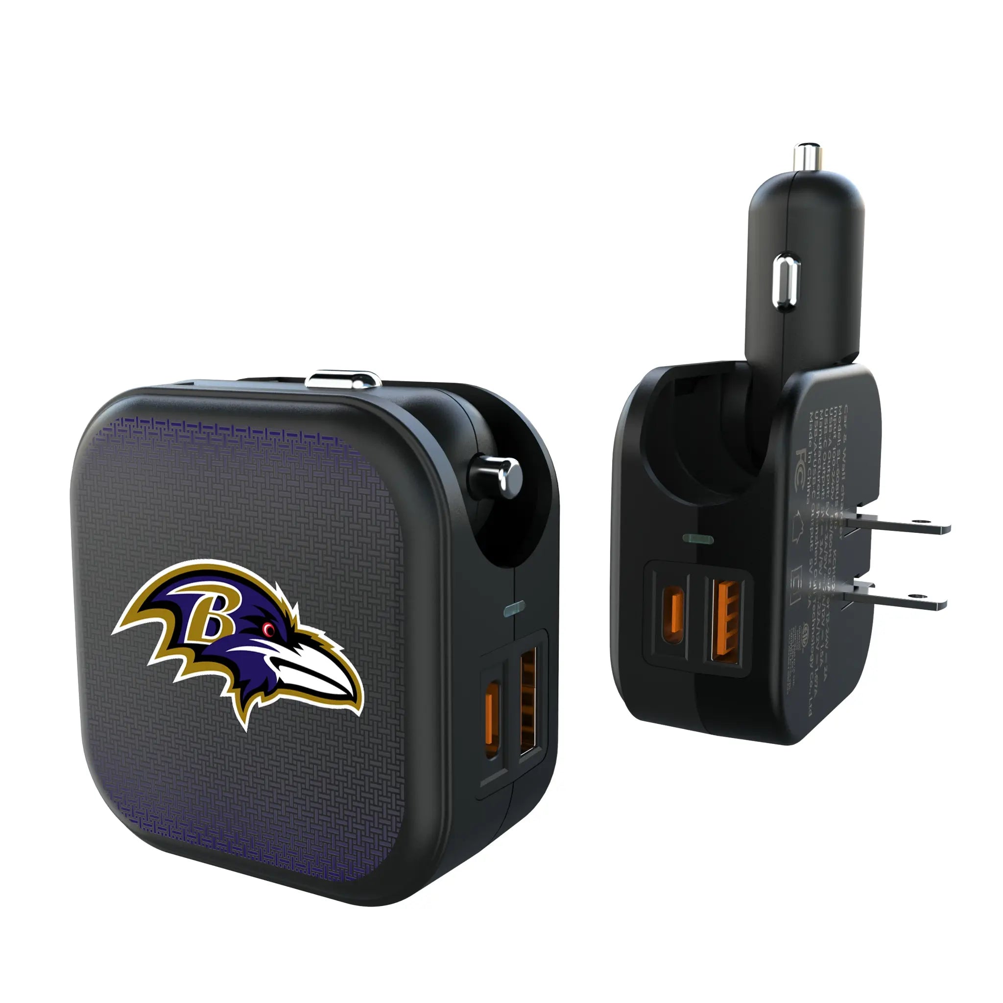 Baltimore Ravens Linen 2 in 1 USB A/C Charger