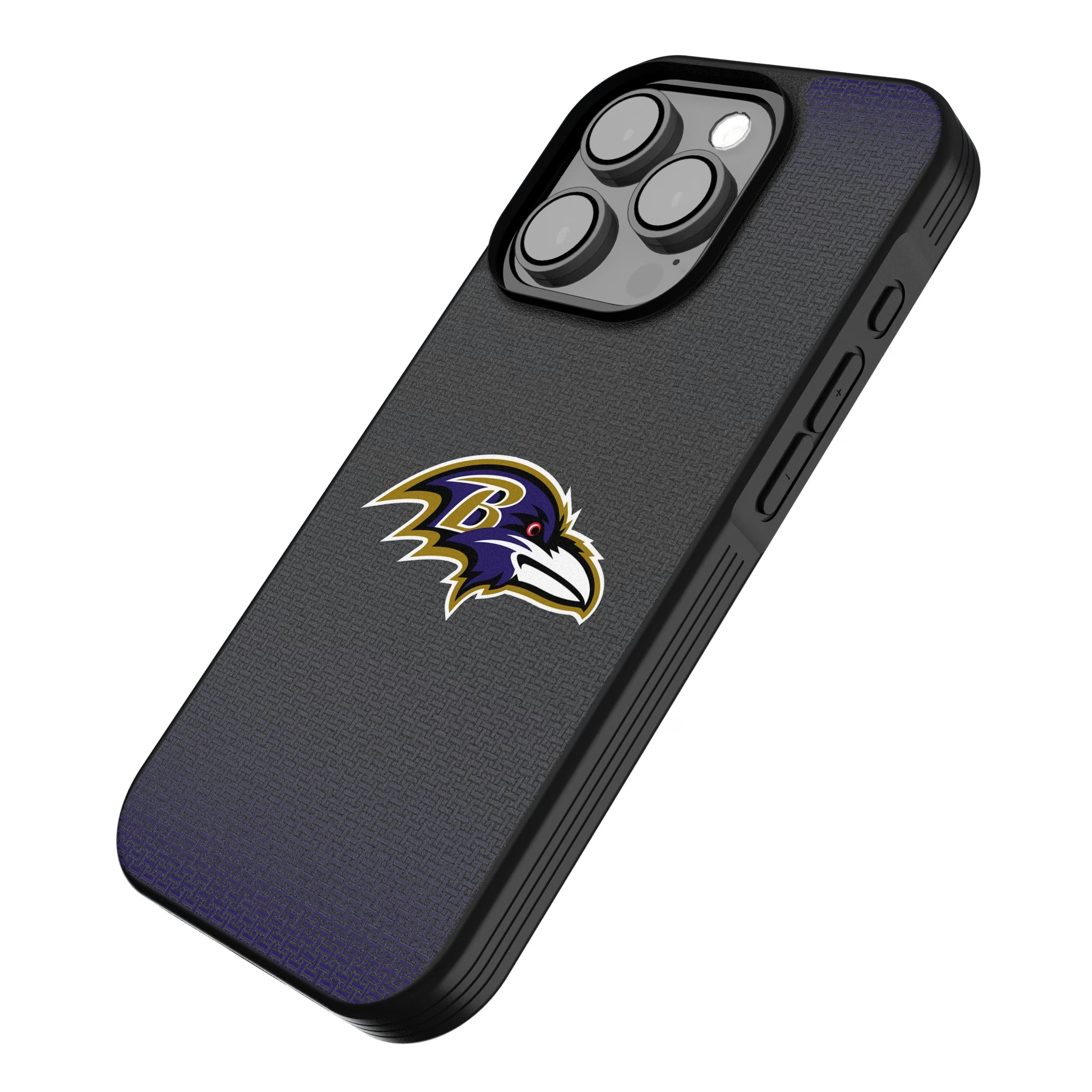Baltimore Ravens Linen iPhone Bump Phone Case for Apple iPhone - Isometric View