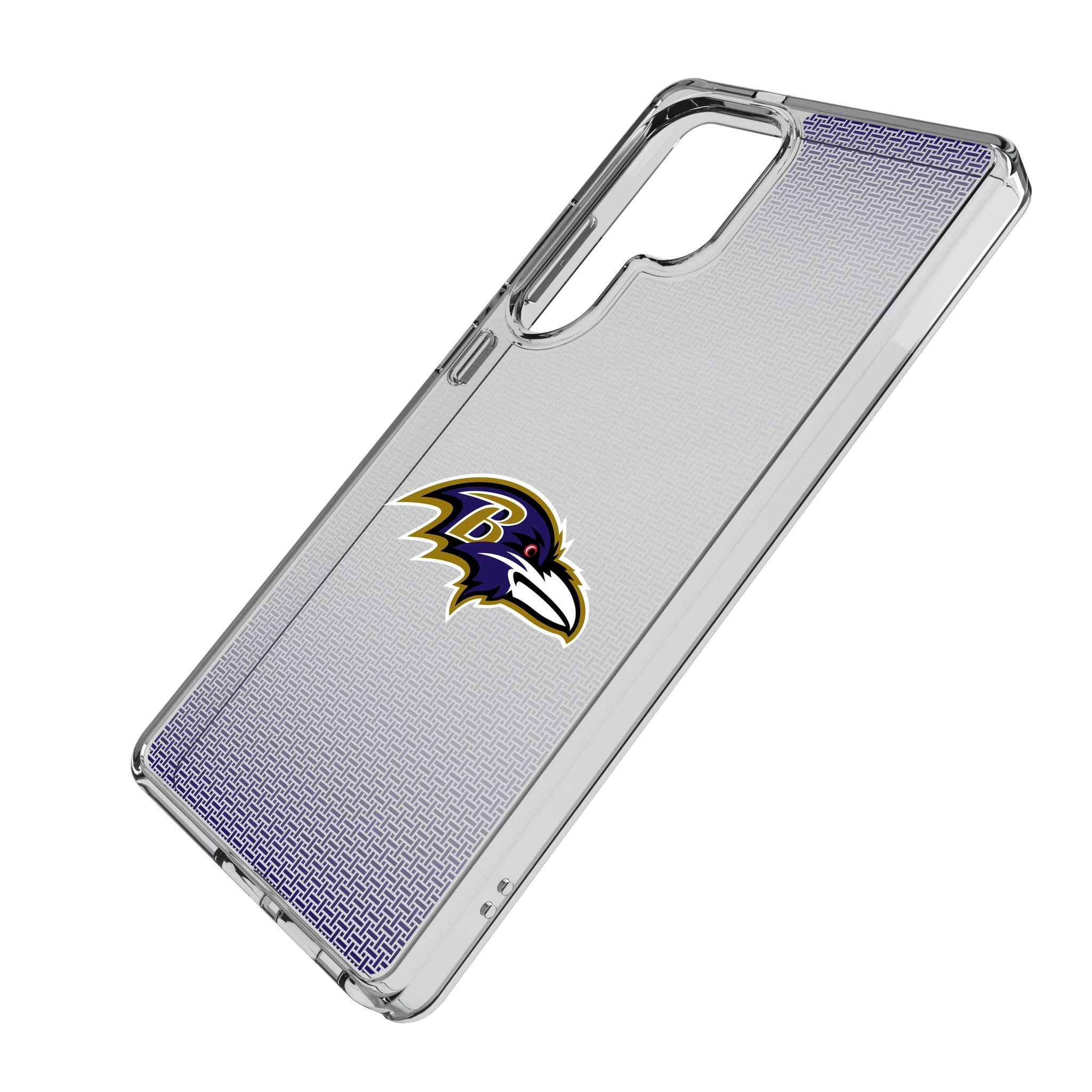 Baltimore Ravens Linen Galaxy Clear Phone Case for Samsung Galaxy - Isometric View