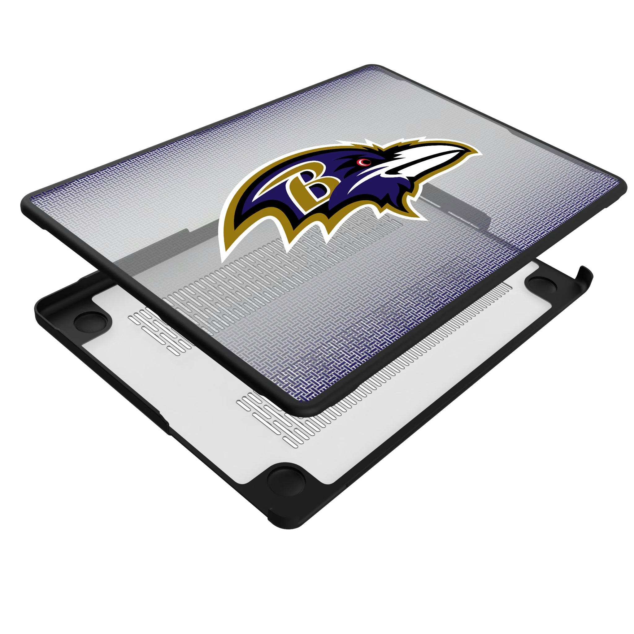 Baltimore Ravens Linen MacBook Laptop Case for Apple MacBook - Isometric View#Device_MacBook Pro (14-inch, 2021) / MacBook Pro (14-inch, 2023) / MacBook Pro (14-inch, 2024)