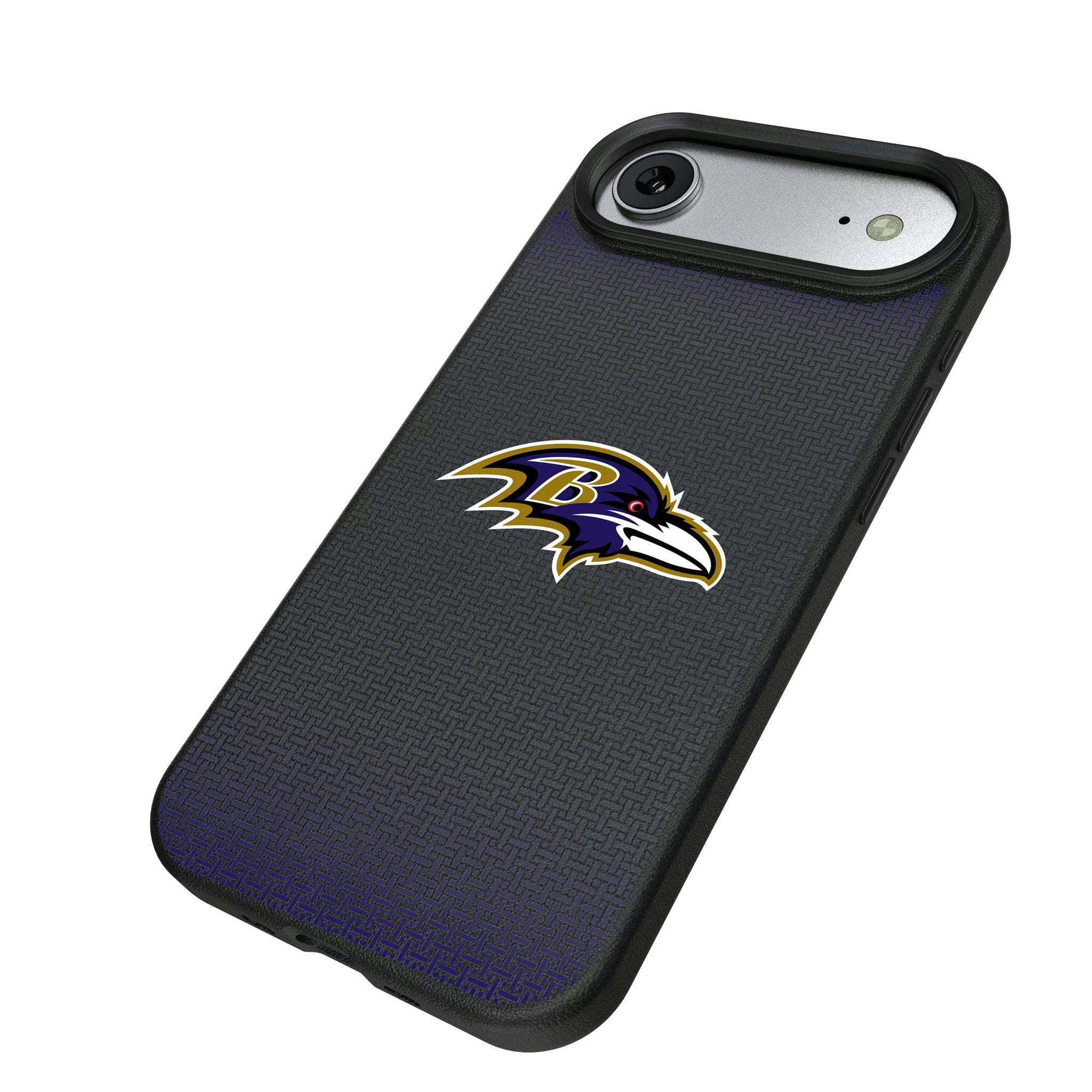 Baltimore Ravens Linen iPhone MagSafe Compatible Phone Case for Apple iPhone - Isometric View#Device_iPhone Air