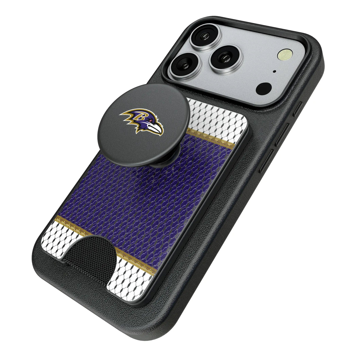 Baltimore Ravens Mesh Popsockets Wallet Magnetic - Isometric View