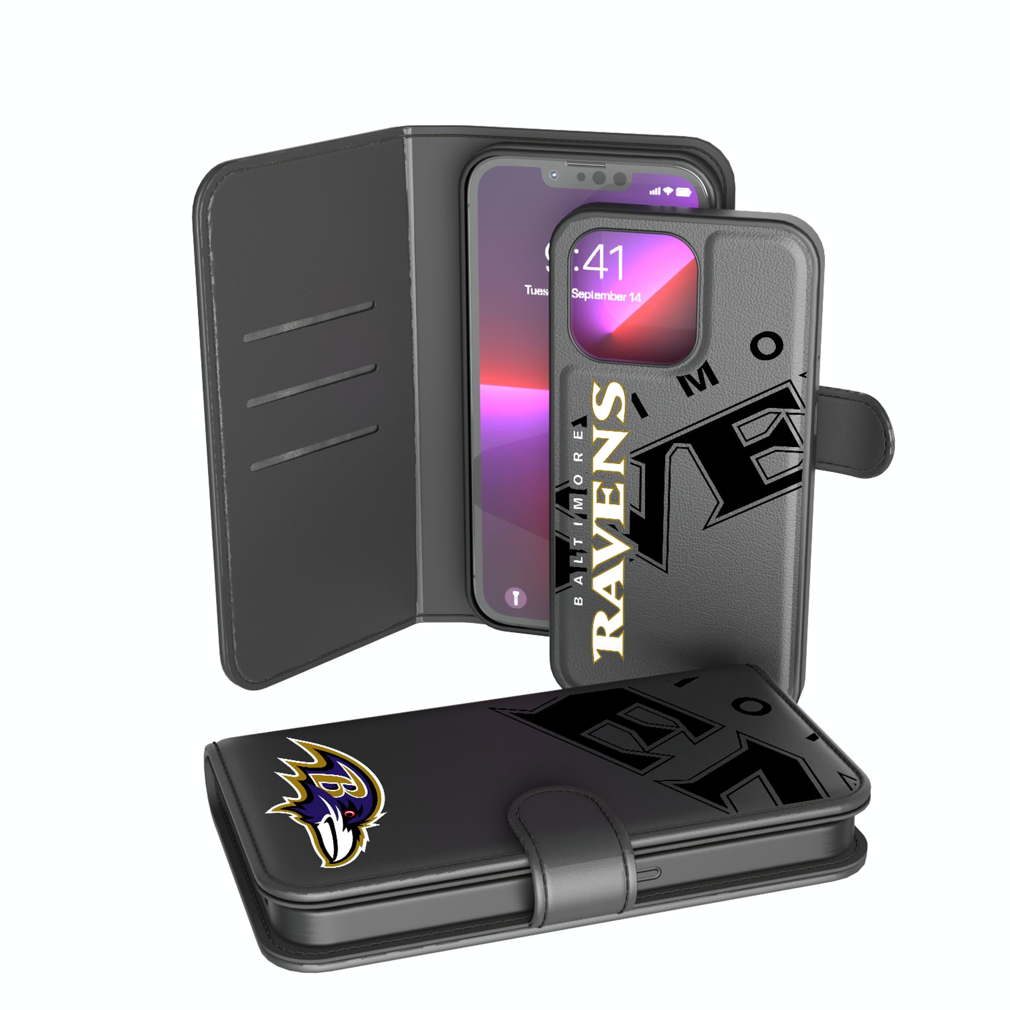 Baltimore Ravens Monocolor Tilt iPhone Wallet Phone Case for Apple iPhone