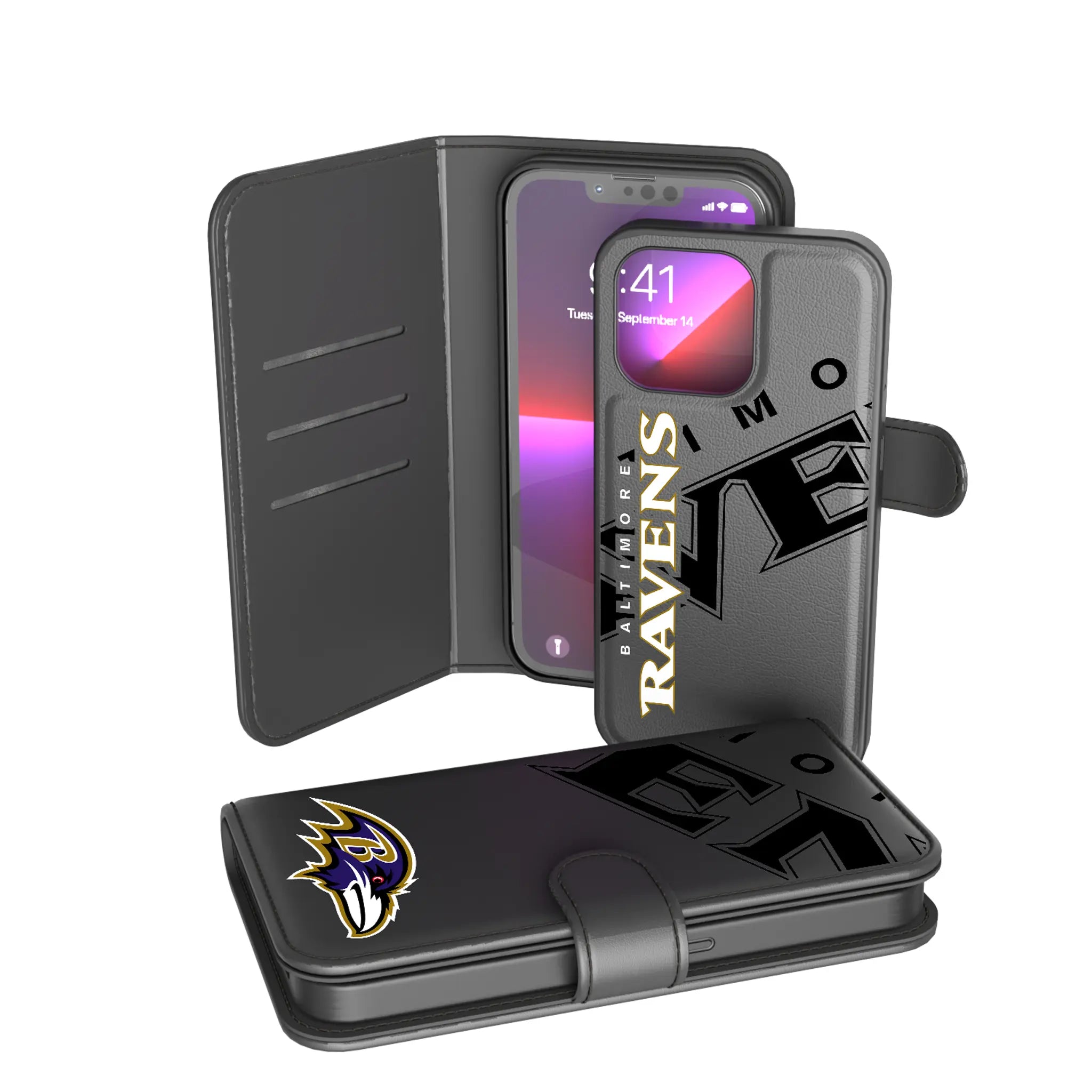 Baltimore Ravens Monocolor Tilt iPhone Wallet Phone Case for Apple iPhone