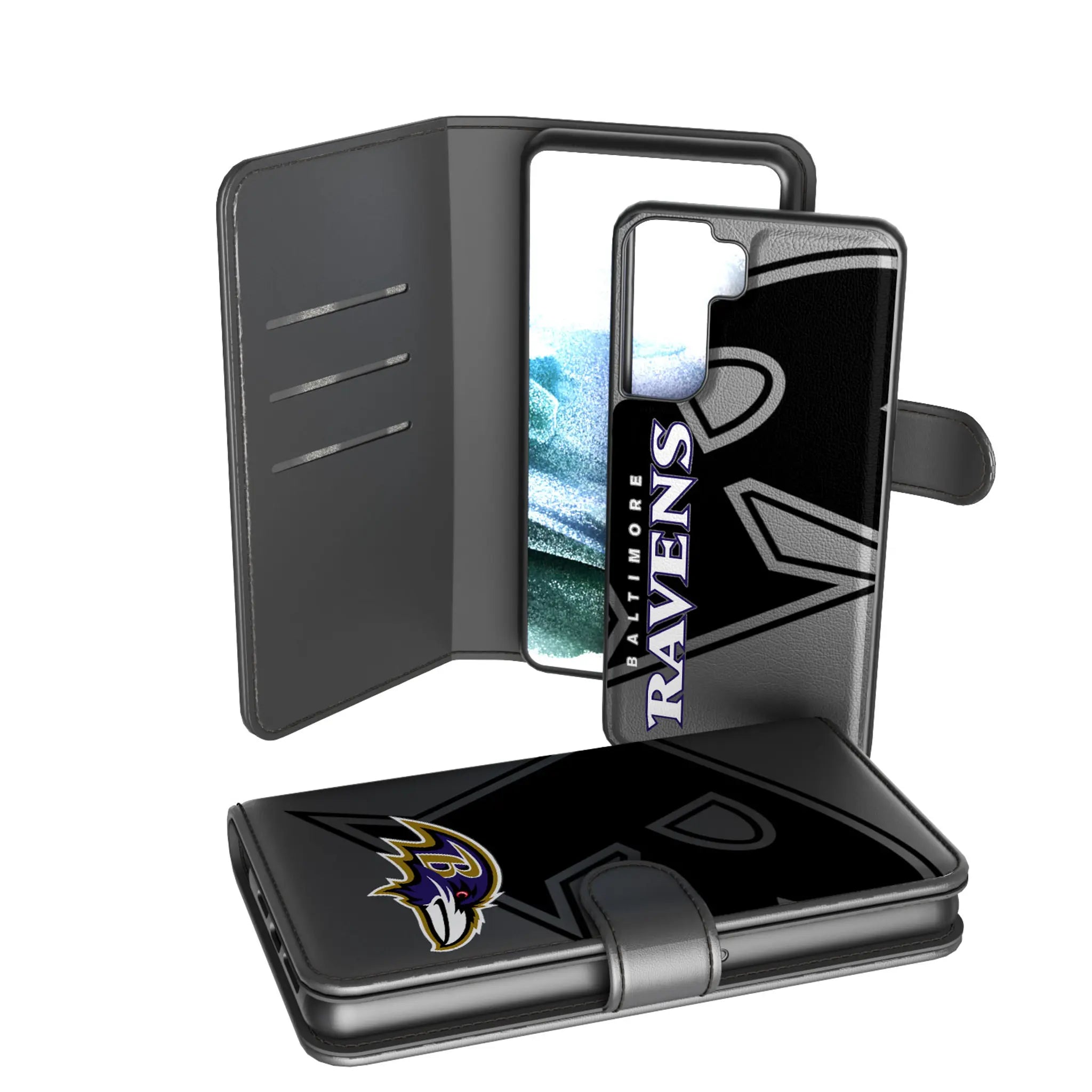 Baltimore Ravens Monocolor Tilt Galaxy Wallet Phone Case for Samsung Galaxy