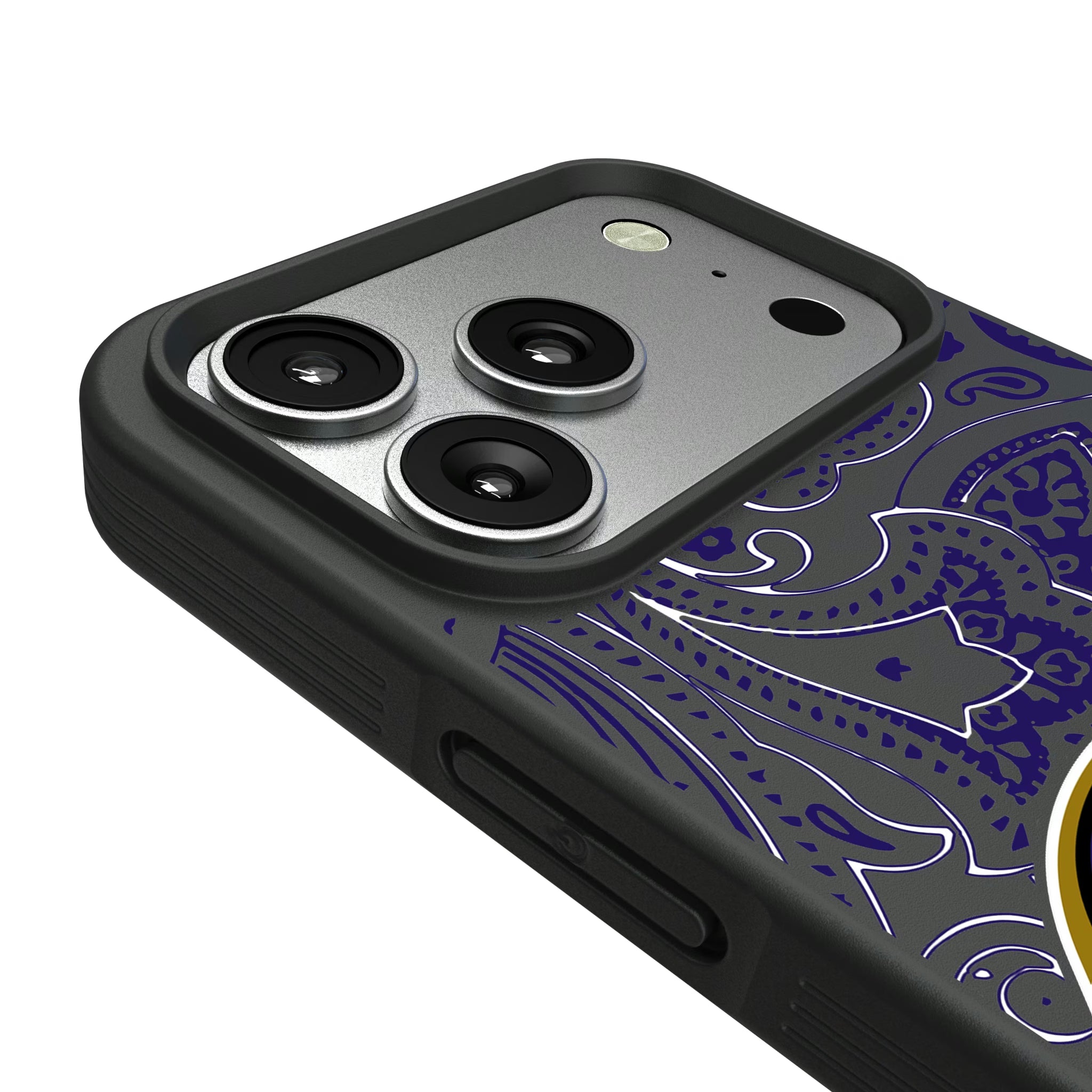 Baltimore Ravens Paisley iPhone Bump Phone Case for Apple iPhone - Detail#Device_iPhone 17 Pro