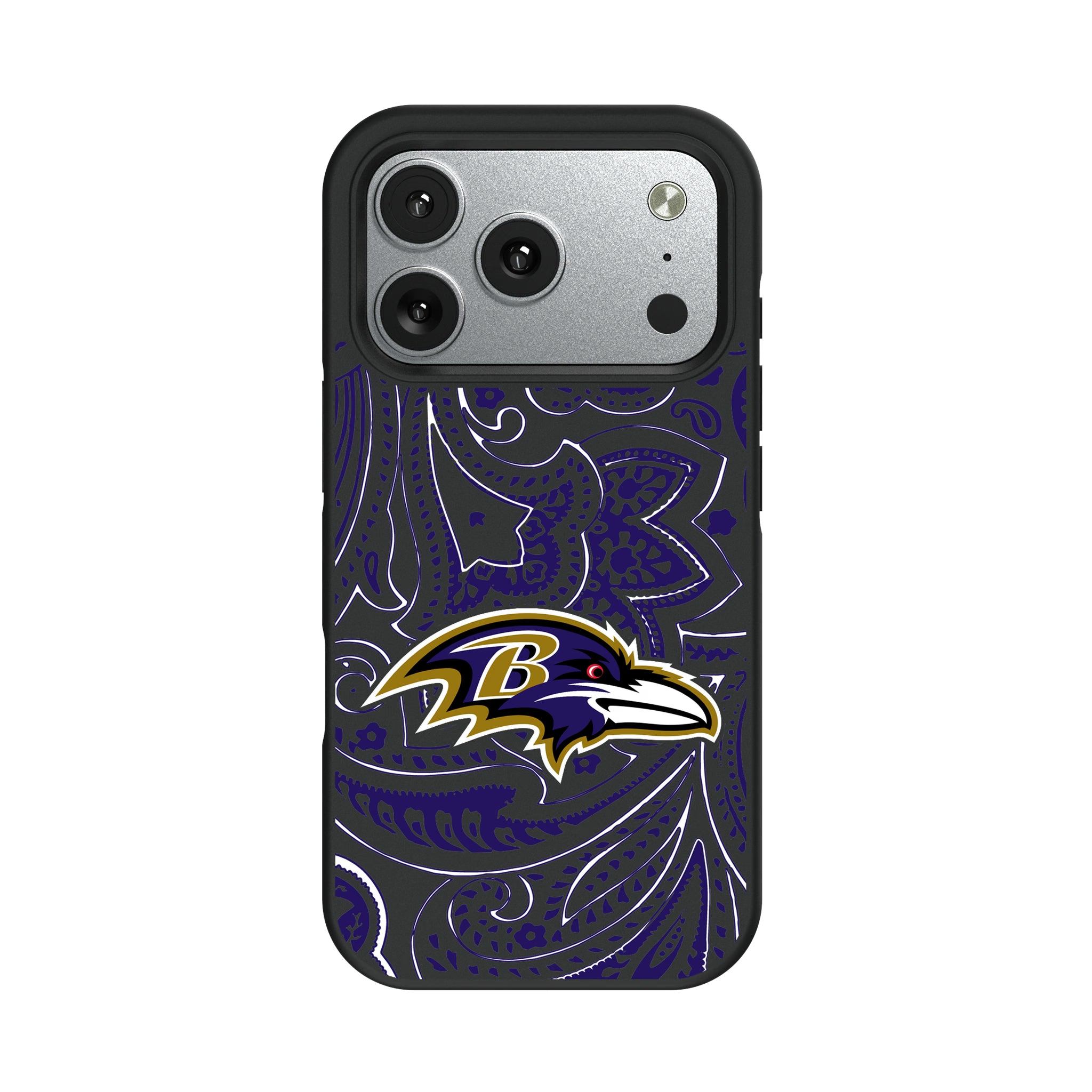 Baltimore Ravens Paisley iPhone Bump Phone Case for Apple iPhone#Device_iPhone 17 Pro