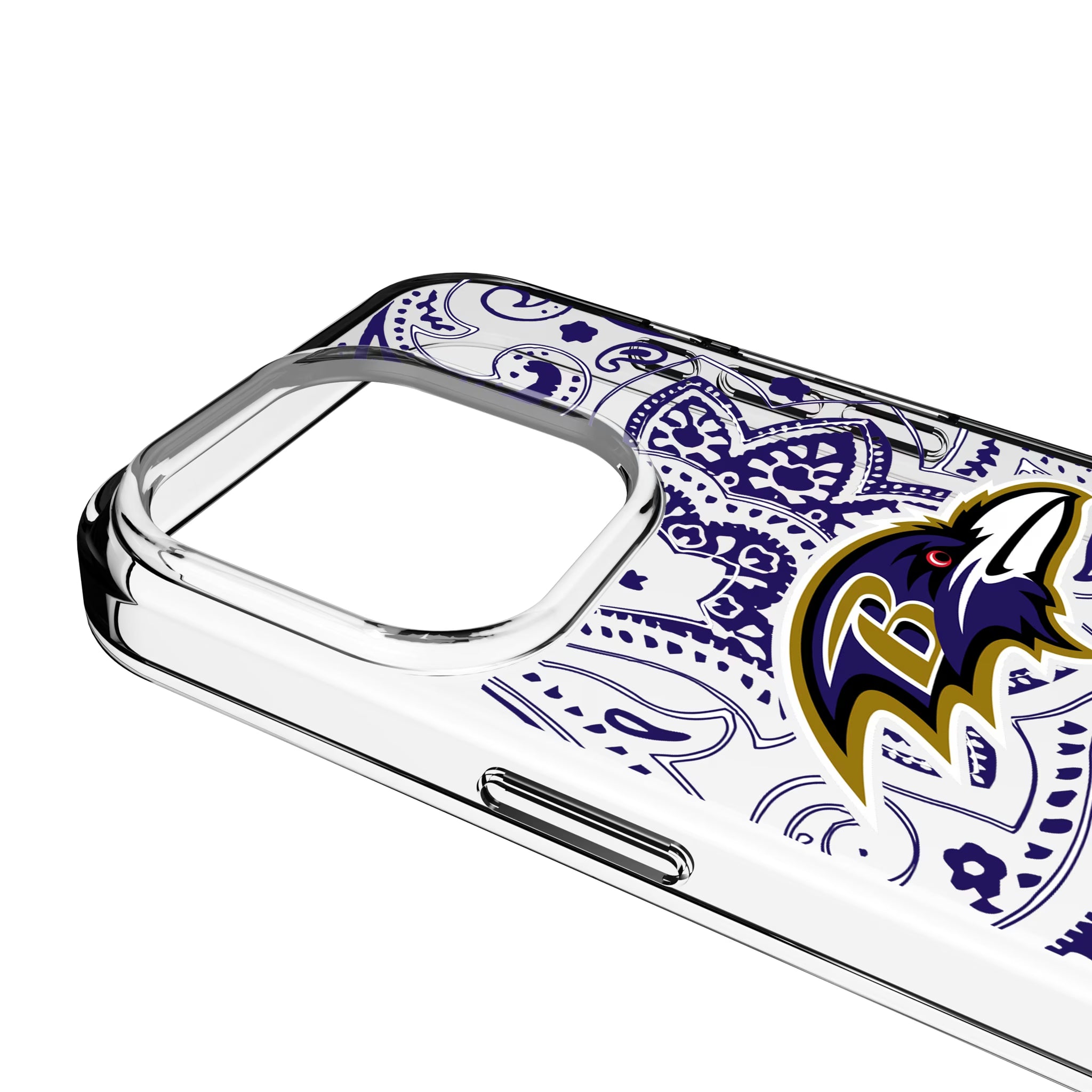 Baltimore Ravens Paisley iPhone Clear Phone Case for Apple iPhone - Detail