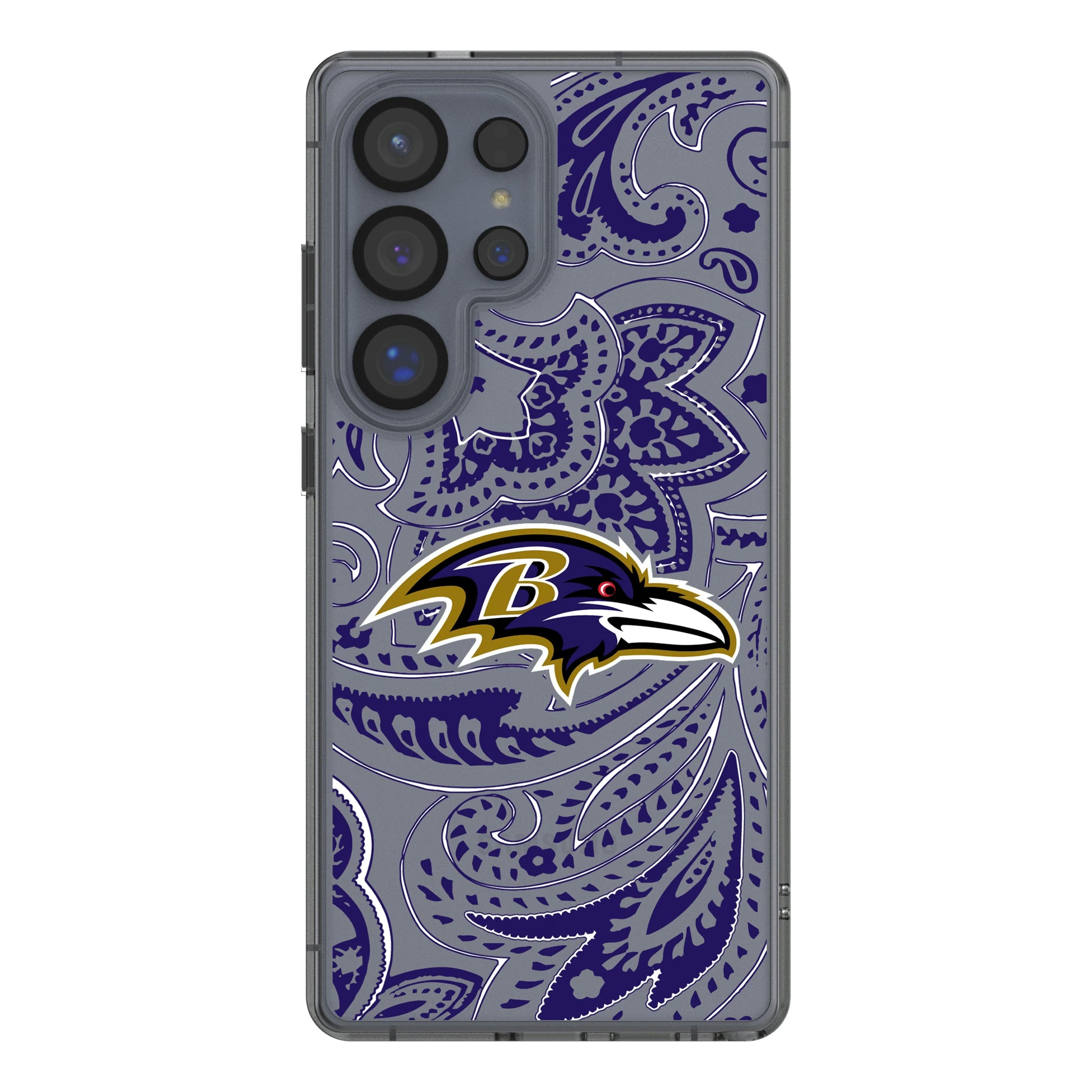 Baltimore Ravens Paisley Galaxy Clear Phone Case for Samsung Galaxy