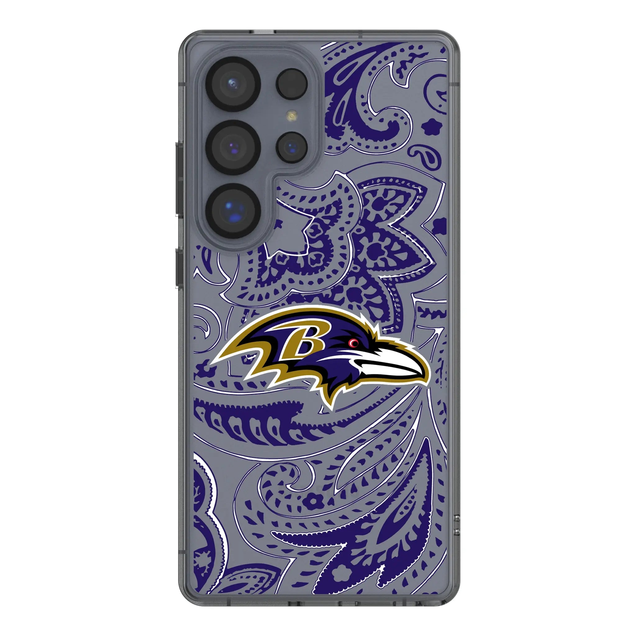 Baltimore Ravens Paisley Galaxy Clear Phone Case for Samsung Galaxy#Device_Galaxy S25 Ultra