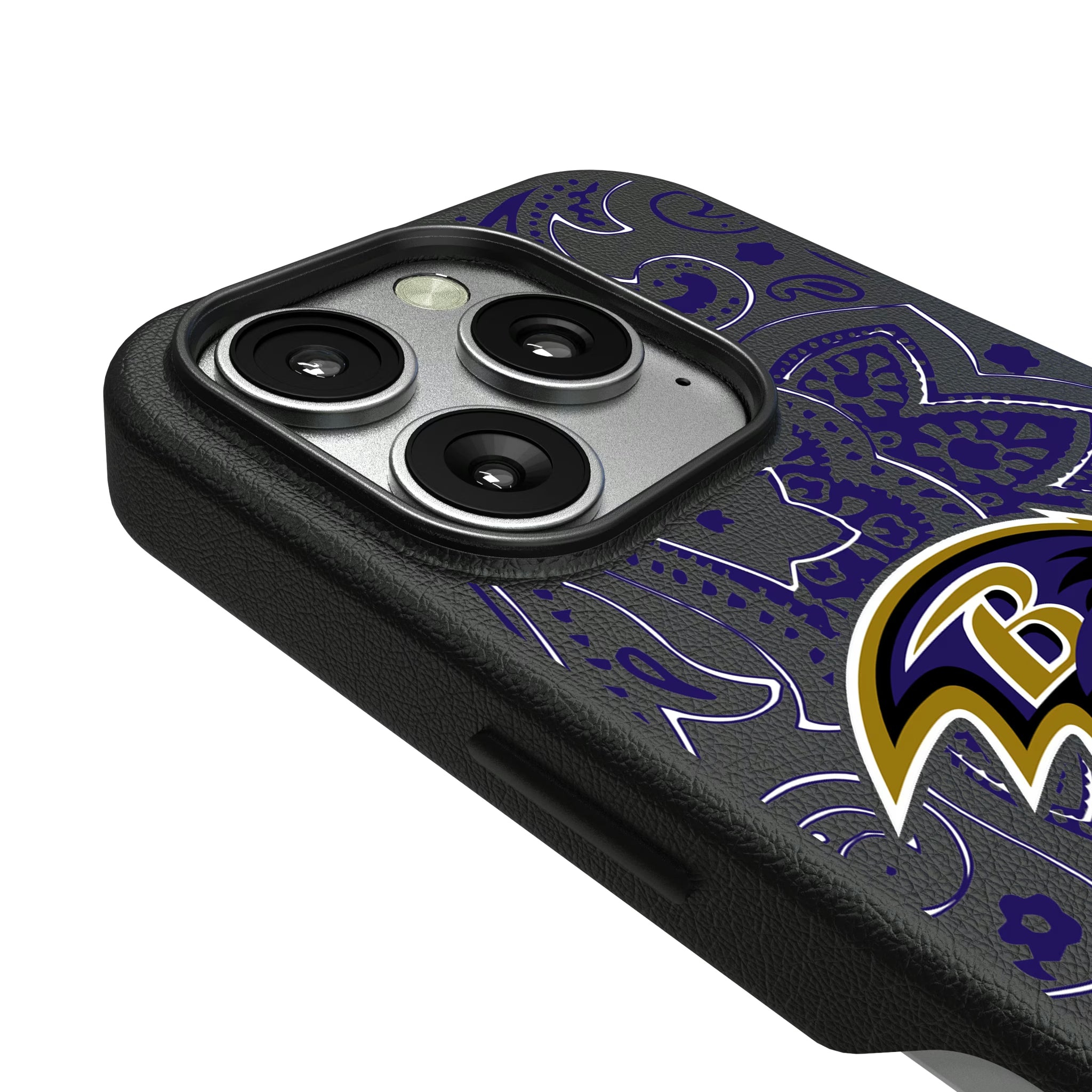 Baltimore Ravens Paisley iPhone MagSafe Compatible Phone Case for Apple iPhone - Detail
