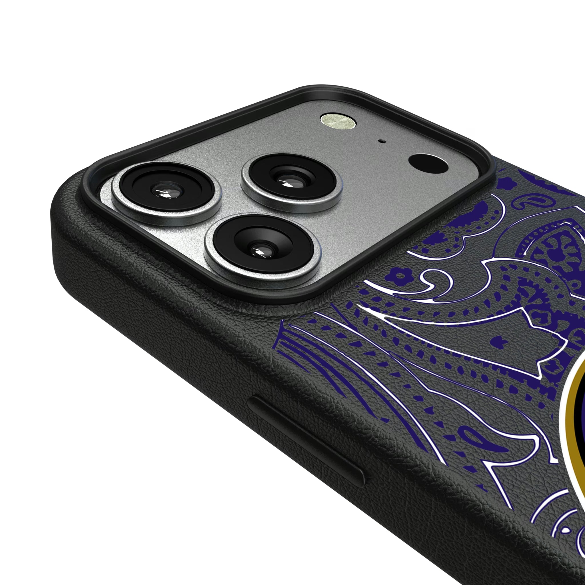 Baltimore Ravens Paisley iPhone MagSafe Compatible Phone Case for Apple iPhone - Detail#Device_iPhone 17 Pro